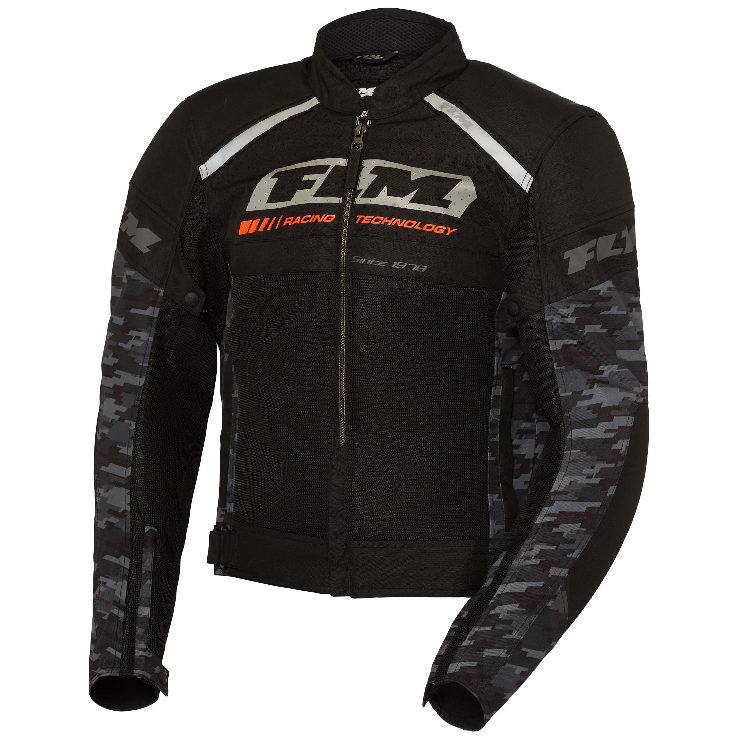 FLM Ram Air Textiljacke schwarz L - Motorradbekleidung - Motorradjacken