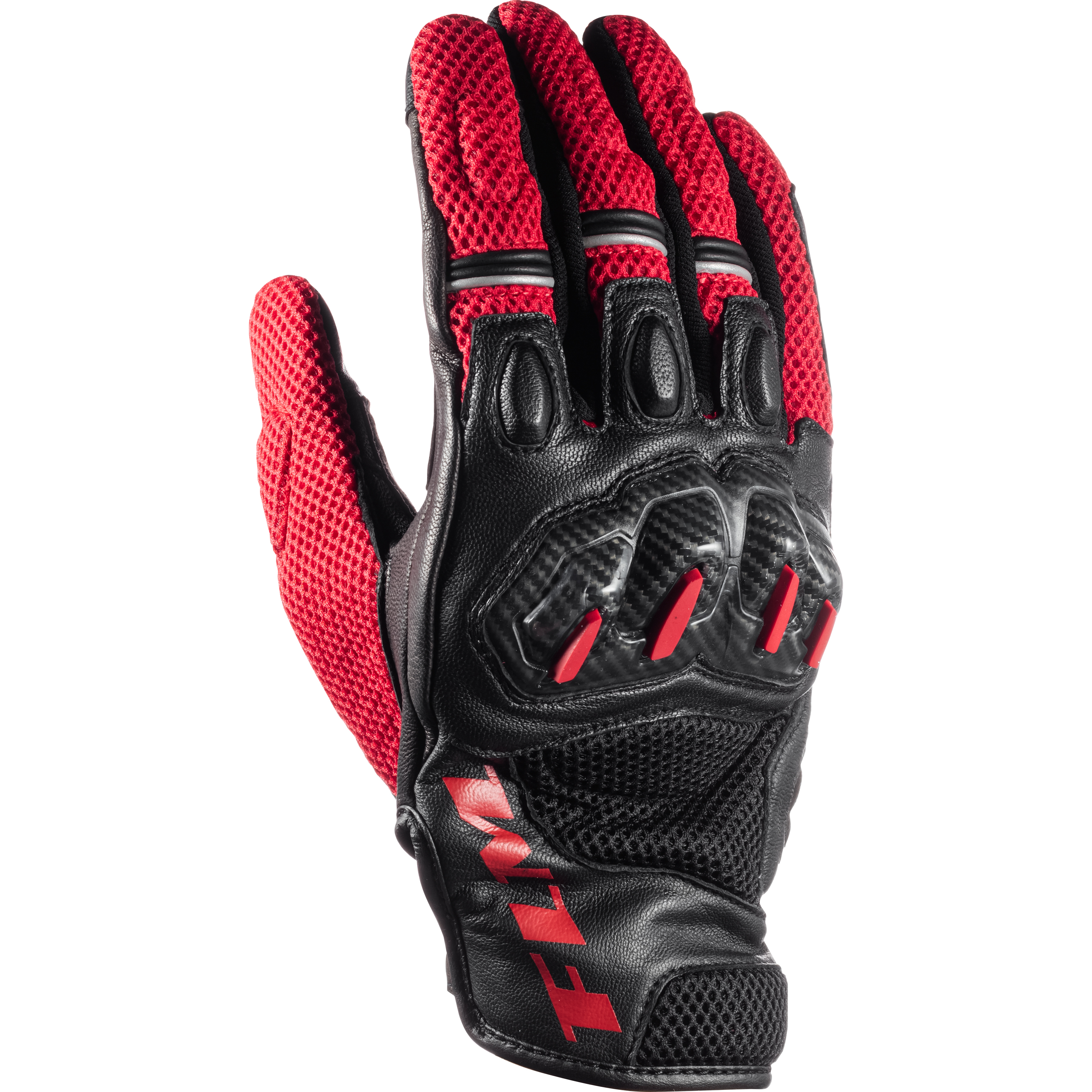 FLM Ramair Leder/Textilhandschuh kurz rot 8 - Motorradbekleidung - Motorradhandschuhe