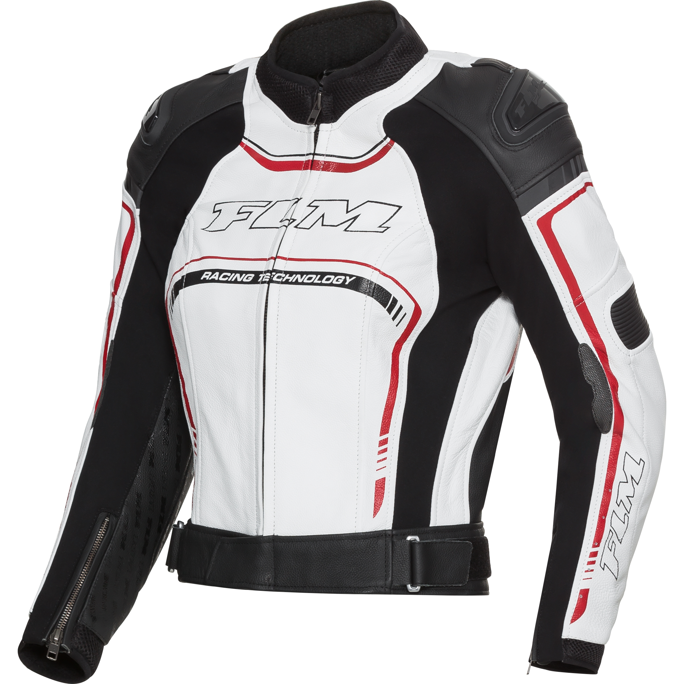 FLM Sports Damen Lederkombijacke 3.1 schwarz/weiß 42 - Motorradbekleidung - Motorradjacken