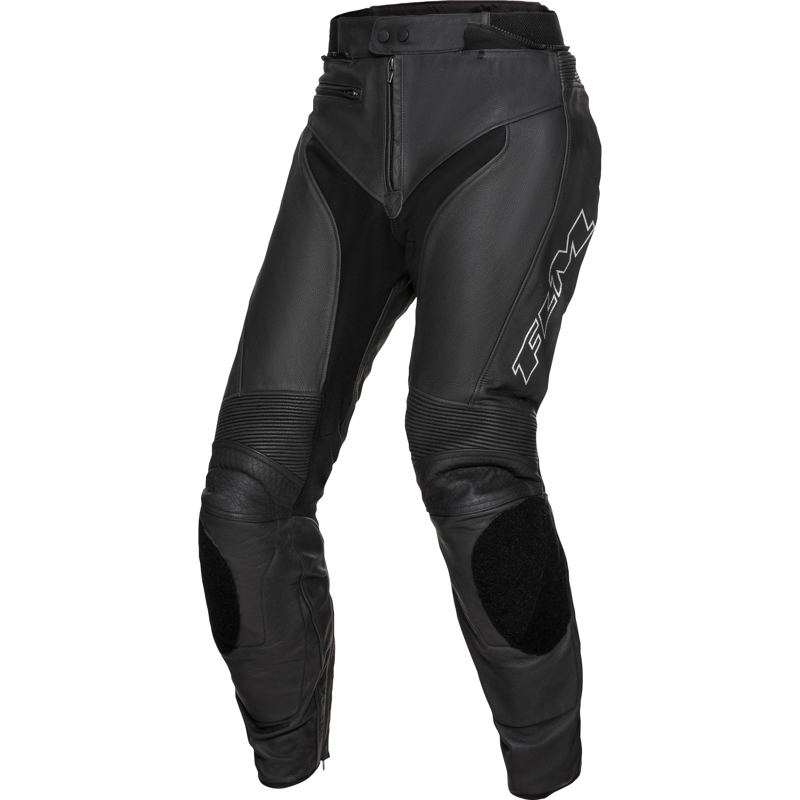 FLM Sports Leder Kombihose 2.2 schwarz/silber 56 - Motorradbekleidung - Motorradhosen
