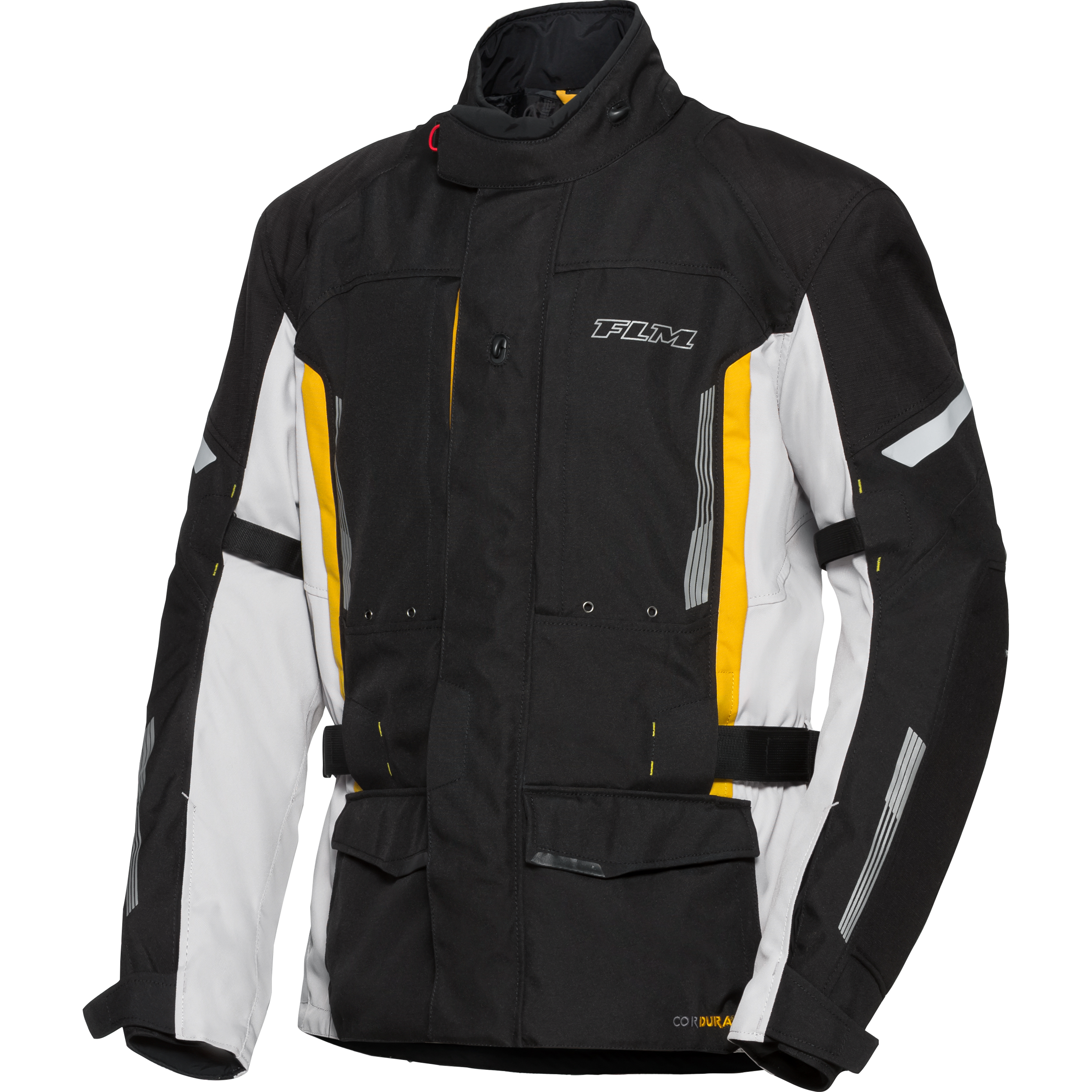 FLM Touren Textiljacke 3.0 schwarz/grau/gelb XXL - Motorradbekleidung - Motorradjacken