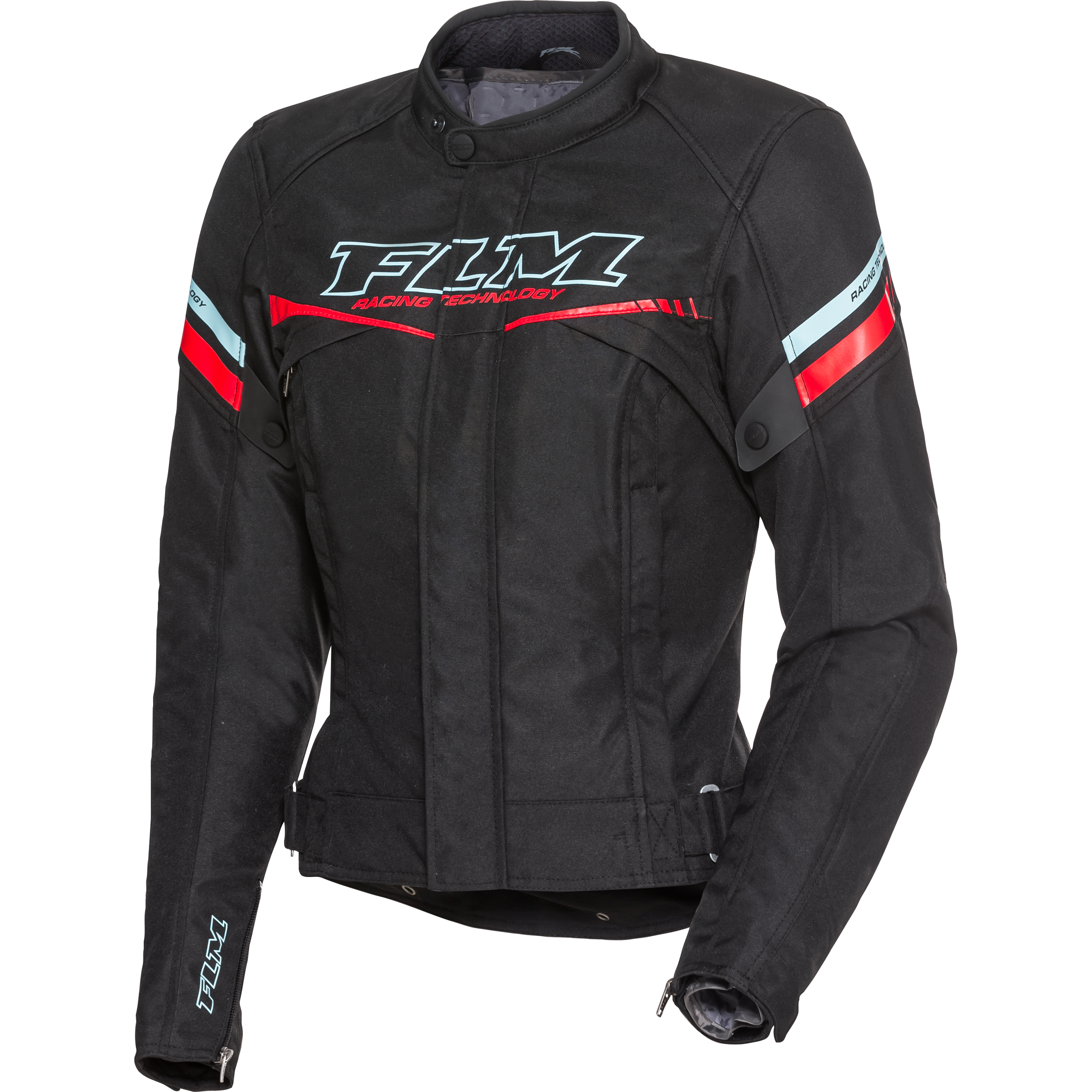 FLM Traction Damen Textiljacke schwarz/aqua S - Motorradbekleidung - Motorradjacken