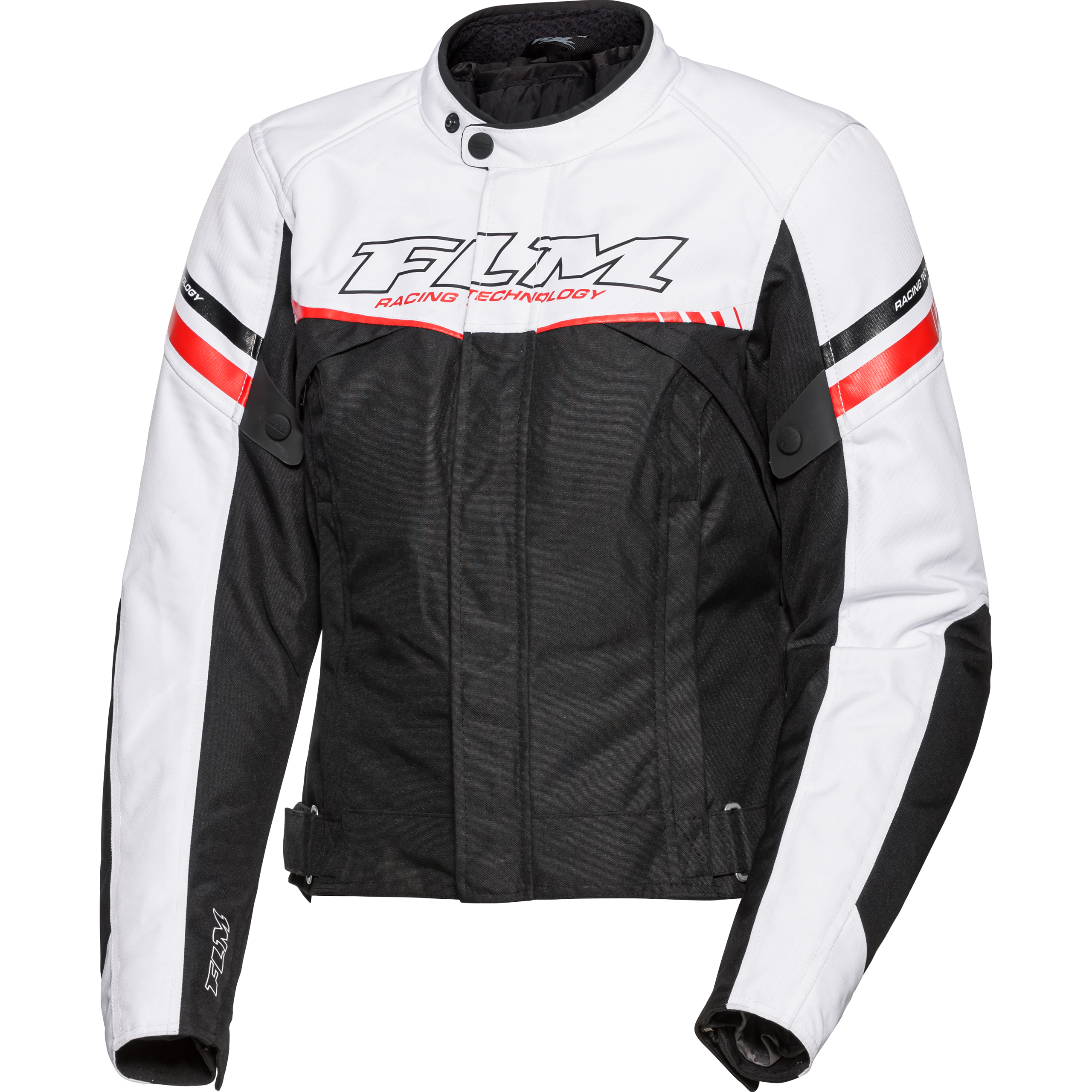 FLM Traction Damen Textiljacke schwarz/weiß M - Motorradbekleidung - Motorradjacken