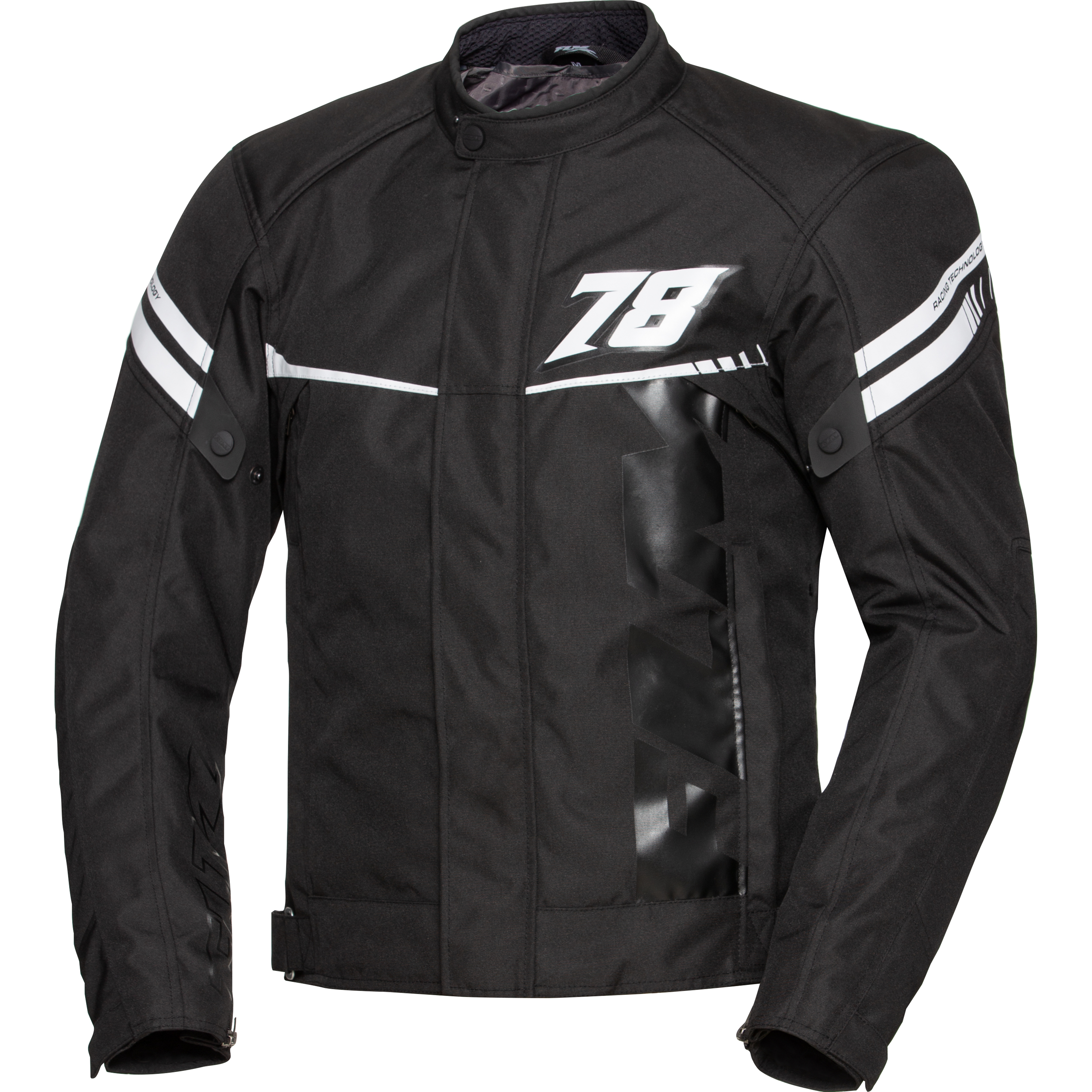 FLM Traction Textiljacke schwarz/weiß XL - Motorradbekleidung - Motorradjacken
