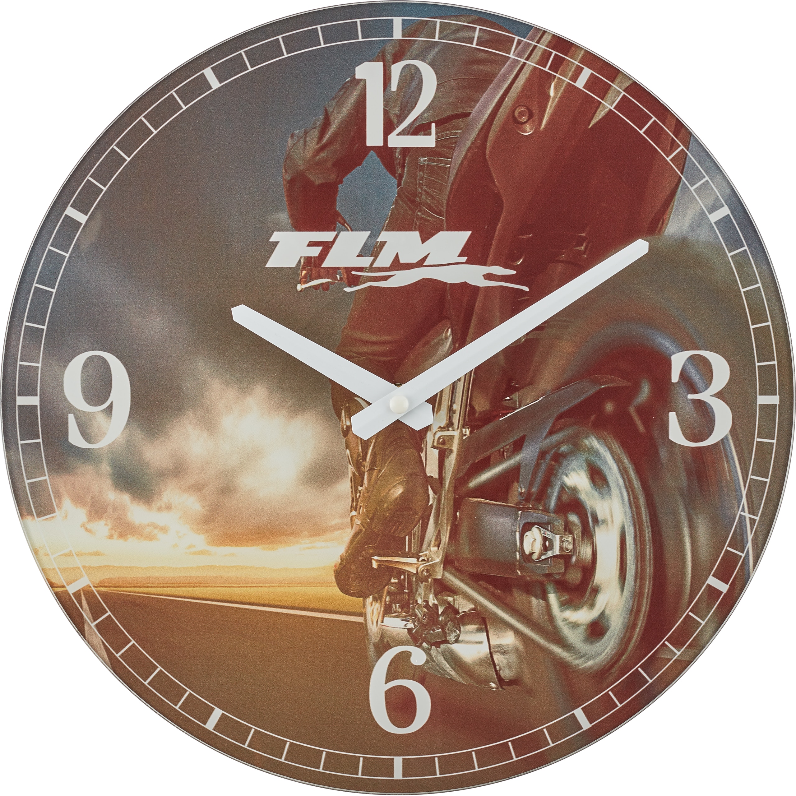 FLM Wanduhr "FLM Tour" - Motorradzubehör - Geschenkideen