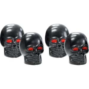 FOLIATEC Reifen-Ventilkappen Skull schwarz mit roten Augen 4er Pack - Motorradteile & Ersatzteile - Reifen & Felgen