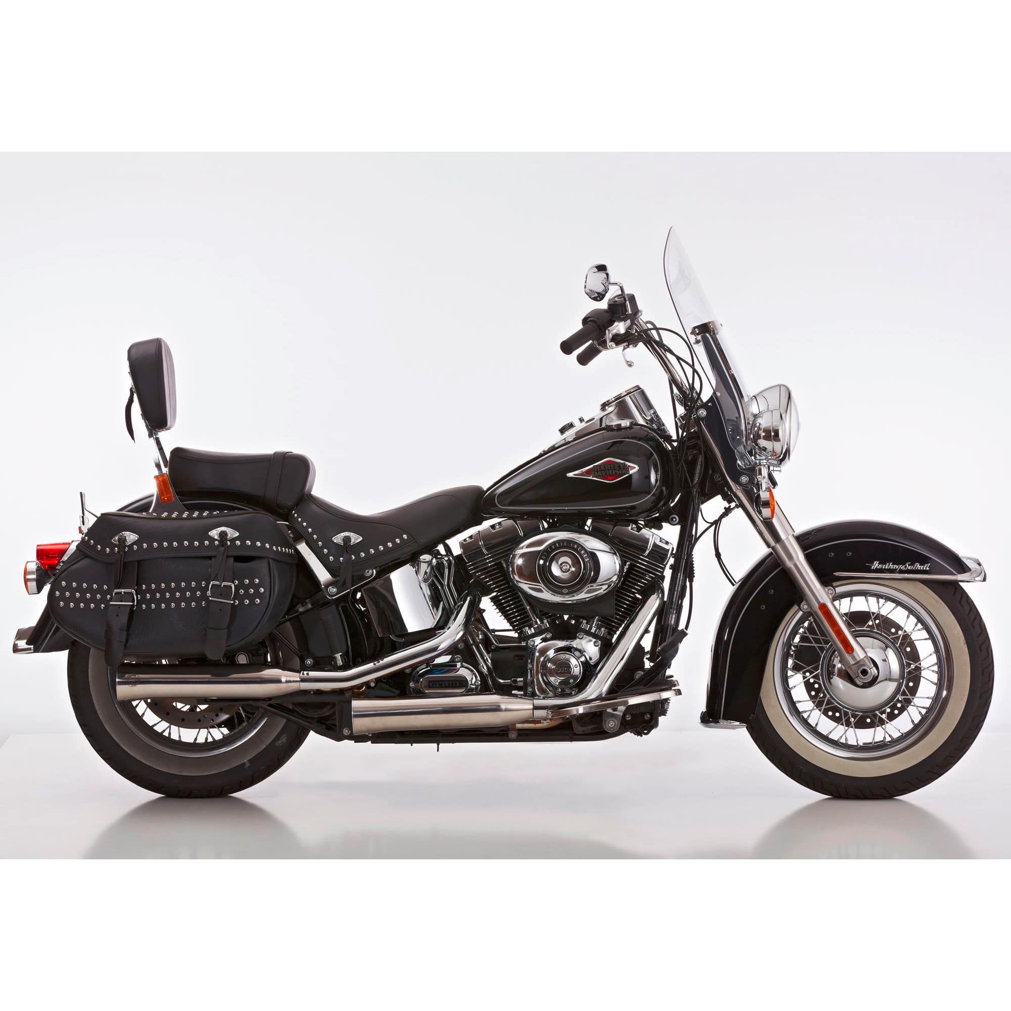 Falcon Auspuff Double Groove ED Paar silber für Heritage Classic TC - Motorradteile & Ersatzteile - Auspuff