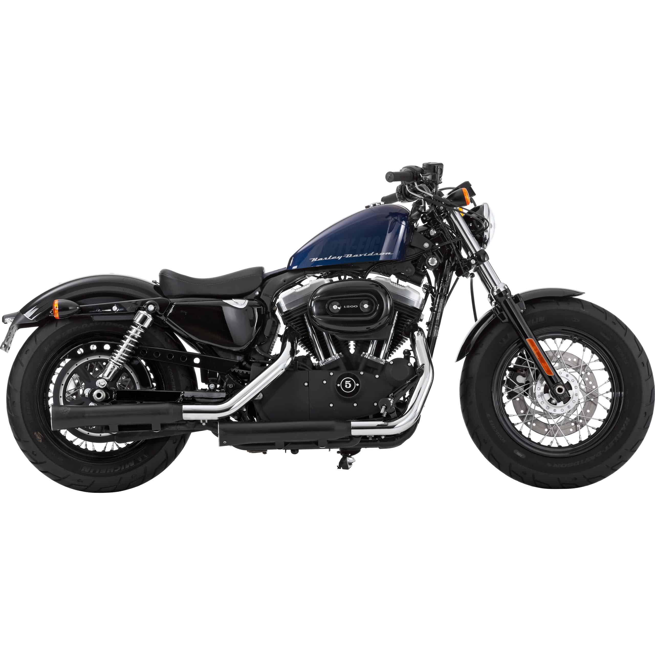 Falcon Double Groove Auspuff ED Sportster 883/1200 ab 2006 schwarz - Motorradteile & Ersatzteile - Auspuff