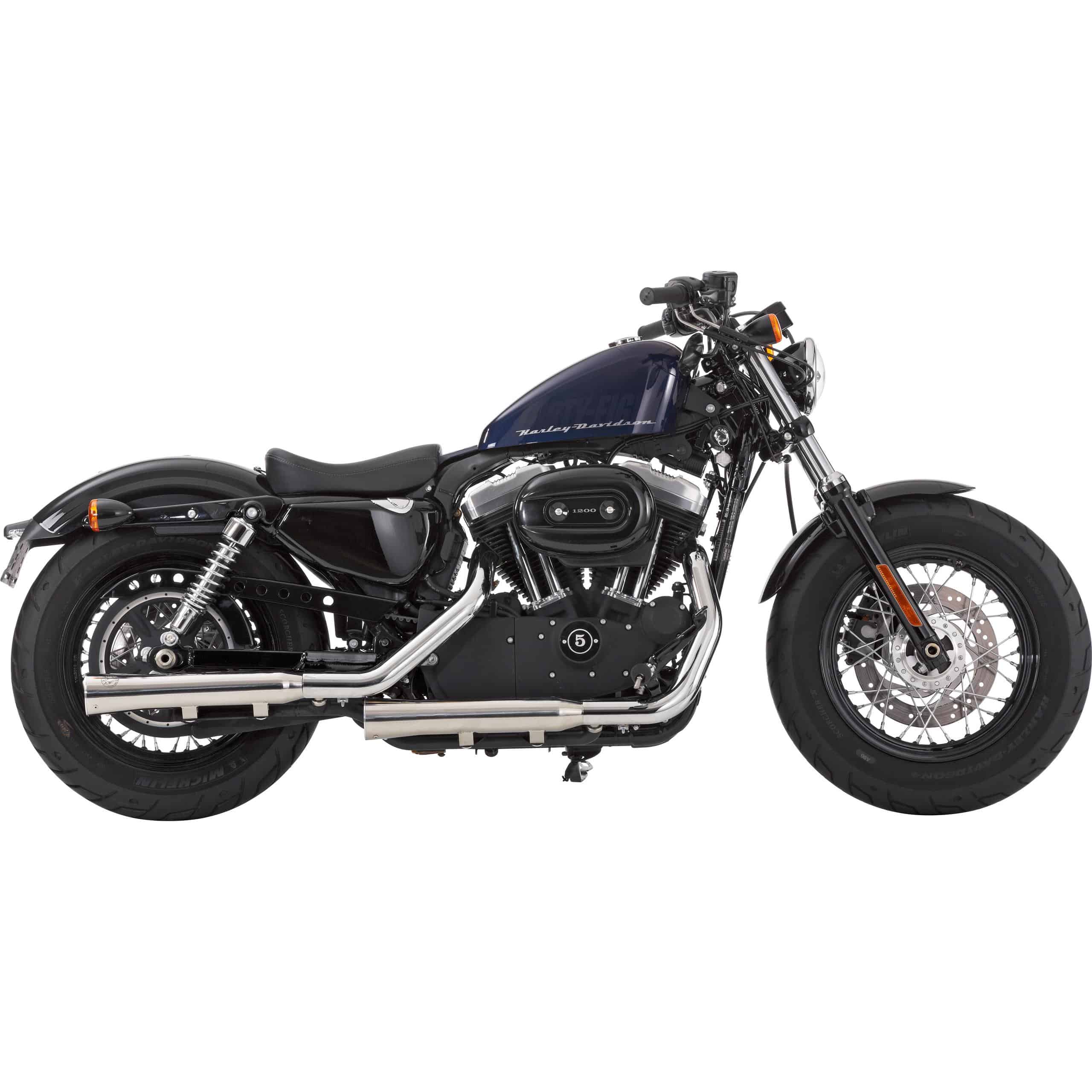 Falcon Double Groove Auspuff ED poliert Harley Sportster ab 2014 - Motorradteile & Ersatzteile - Auspuff