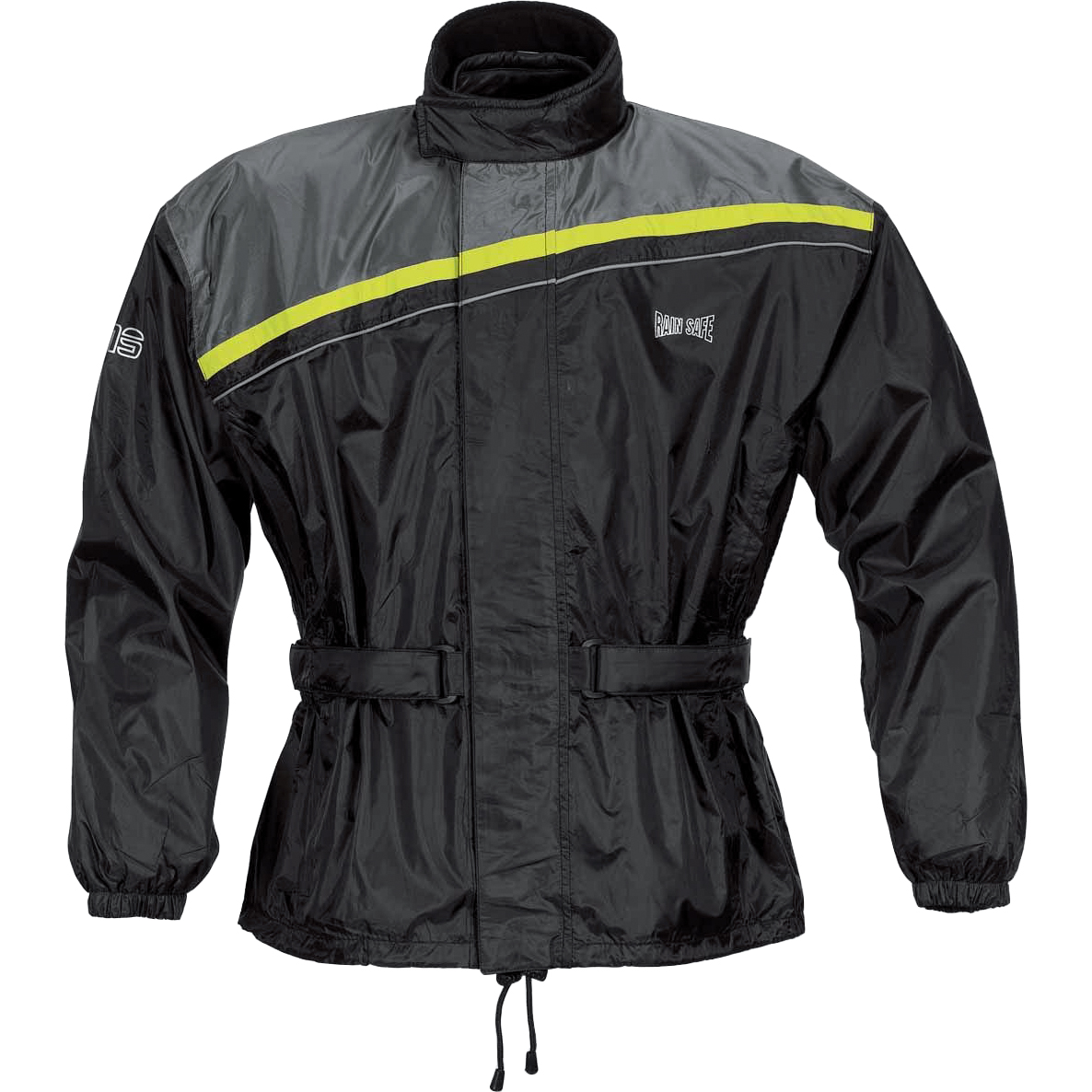 GMS Douglas Regenjacke schwarz/gelb XXL - Motorradbekleidung - Wetterschutzkleidung