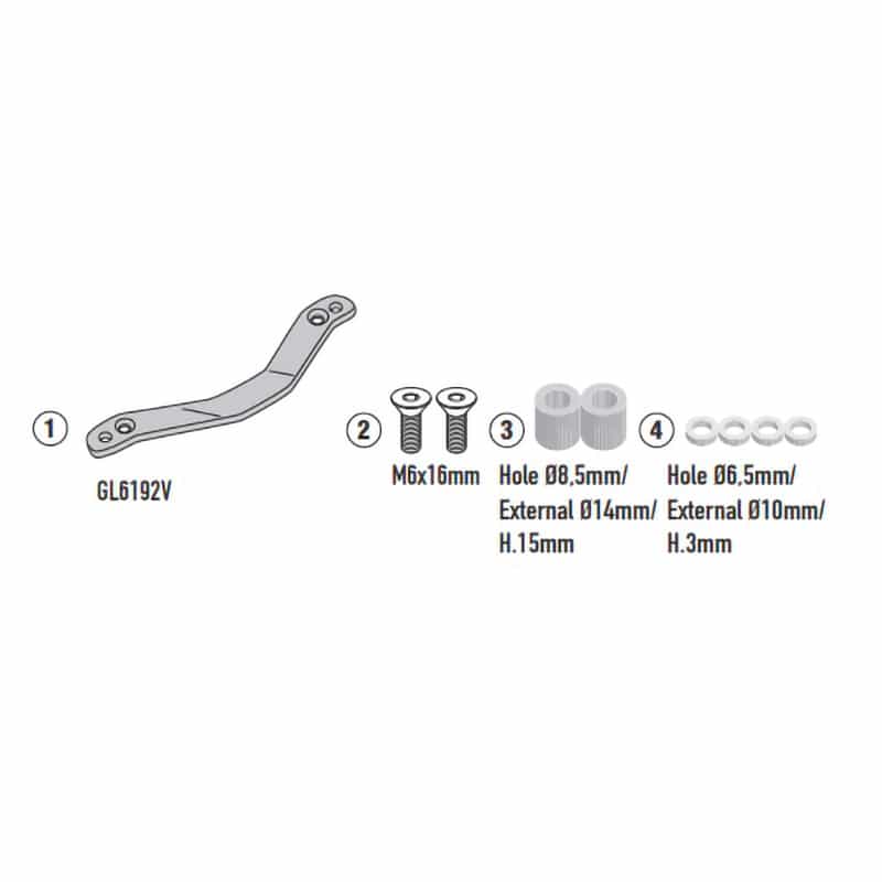 Givi Anbaukit 5148KIT für Topcaseträger SRA5143 an OEM Träger - Motorradzubehör - Motorradgepäck