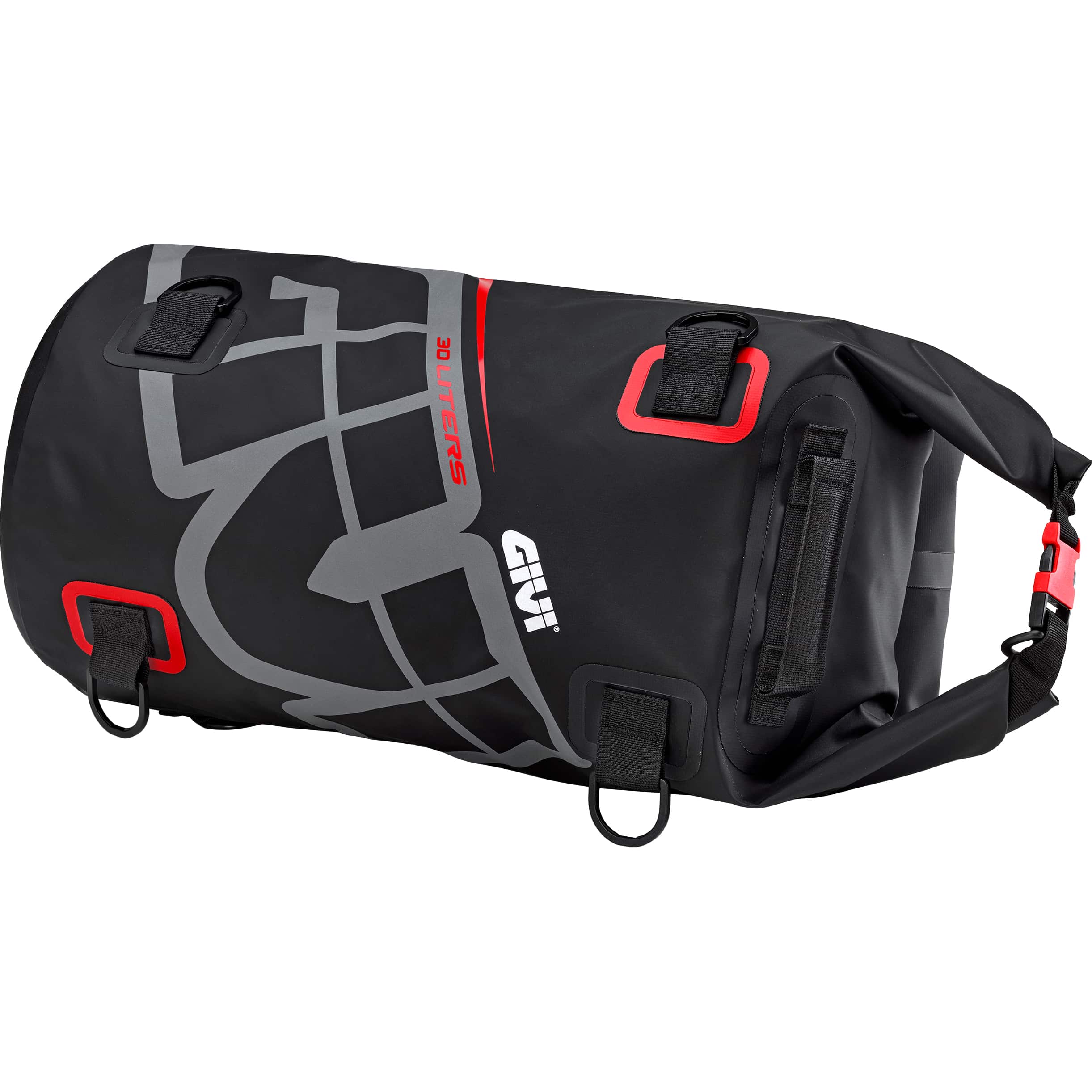 Givi Gepäckrolle Easy Bag wasserdicht 30 Liter schwarz/grau/rot - Motorradzubehör - Motorradgepäck