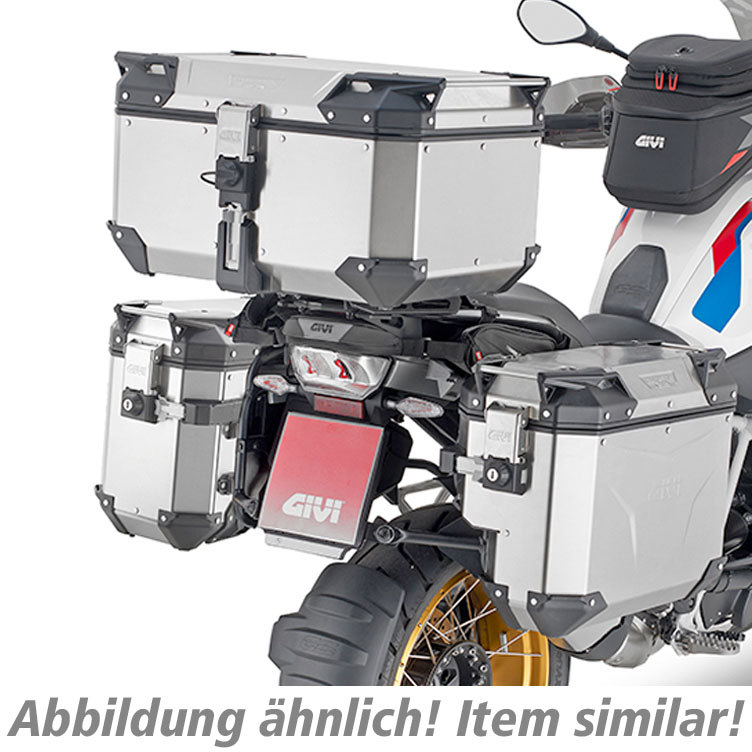 Givi Monokey® Cam-Side Alukoffer Outback Evo oS silber links 48 L - Motorradzubehör - Motorradgepäck