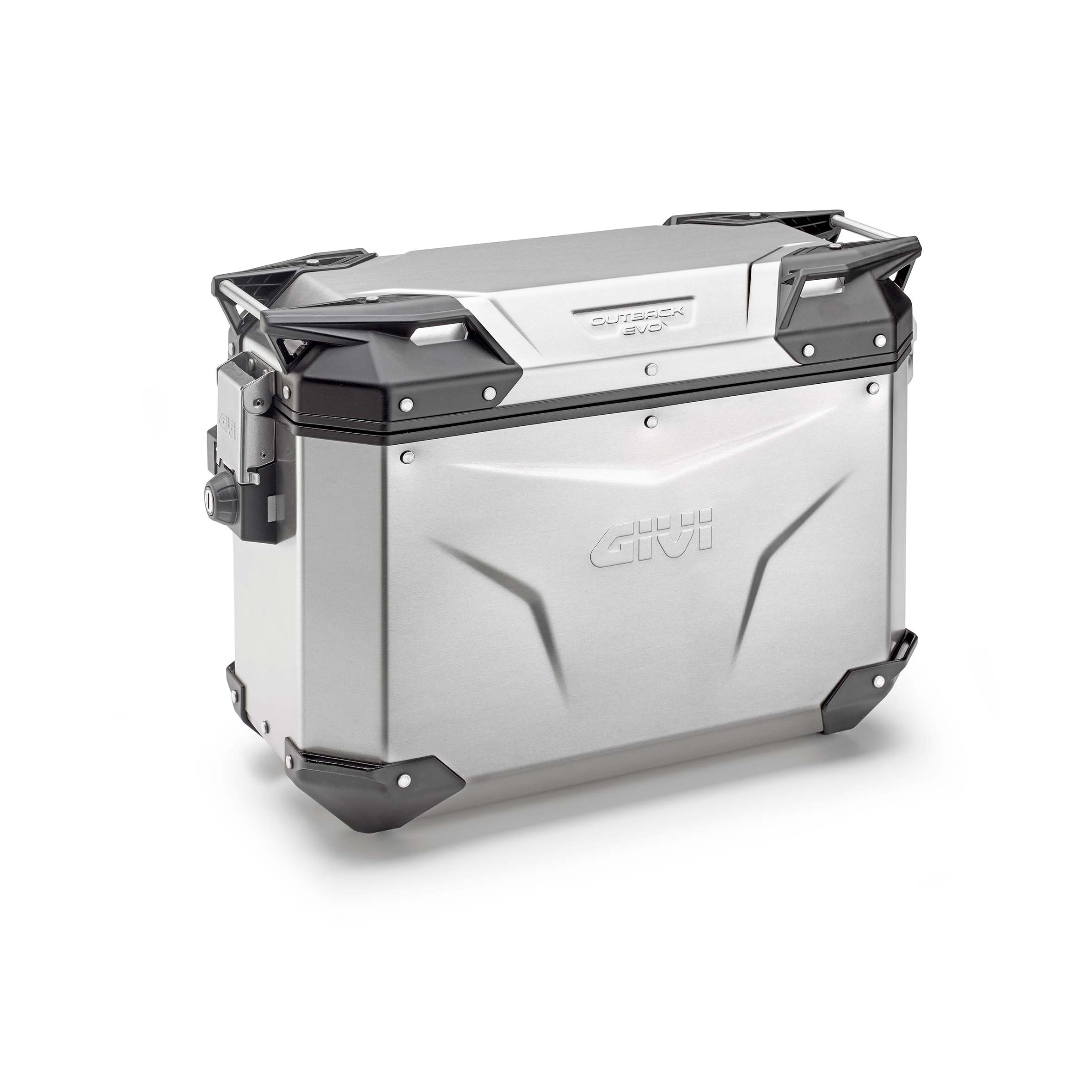 Givi Monokey® Cam-Side Alukoffer Outback Evo silber rechts 37 Lit - Motorradzubehör - Motorradgepäck
