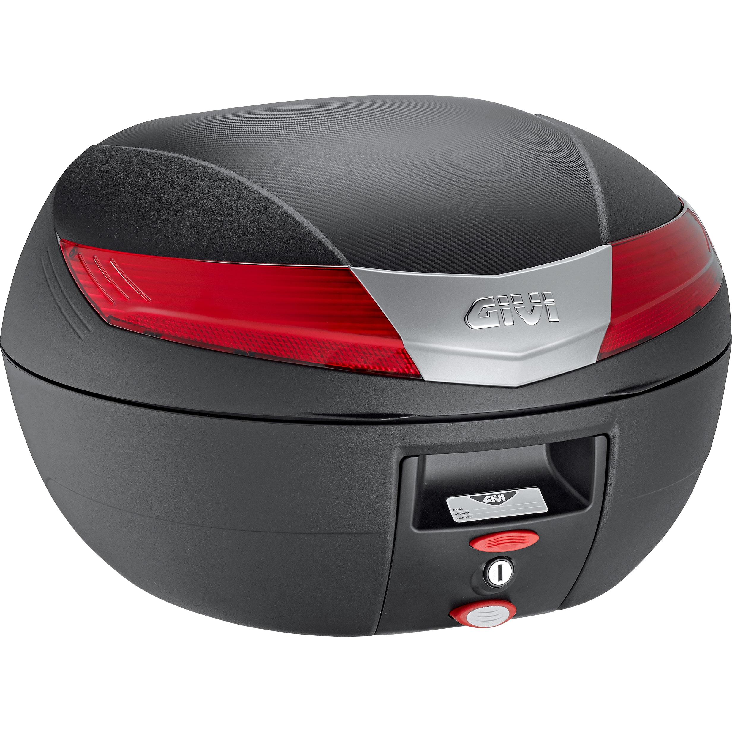 Givi Monokey® Topcase V40N schwarz/rot 40 Liter - Motorradzubehör - Motorradgepäck