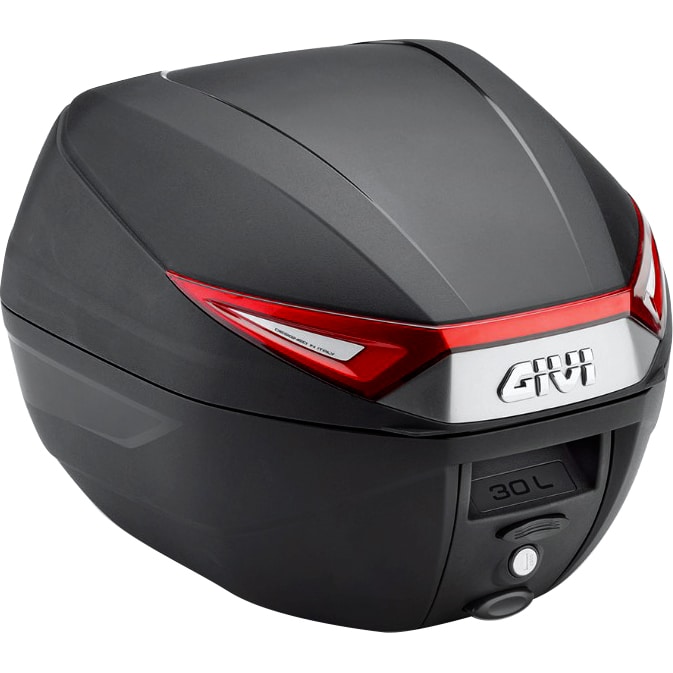 Givi Monolock® Topcase C30N schwarz/rot 30 Liter - Motorradzubehör - Motorradgepäck