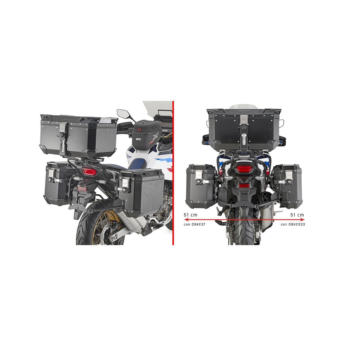 Givi Seitenträger Monokey® Cam-Side S PLOS1178CAM für Honda CRF 1 - Motorradzubehör - Motorradgepäck