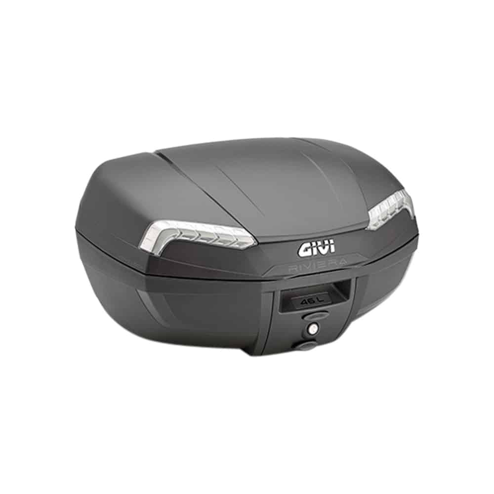 Givi Topcase Monolock® Riviera 46 Liter E46NT2 mit silbernen Blen - Motorradzubehör - Motorradgepäck