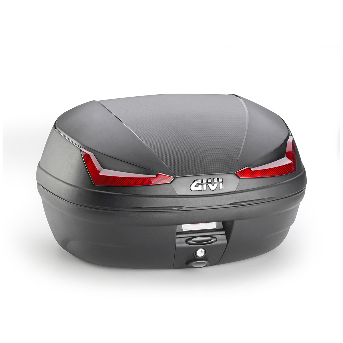 Givi Topcase Monolock® Simply 45 Liter E455N schwarz/rot - Motorradzubehör - Motorradgepäck