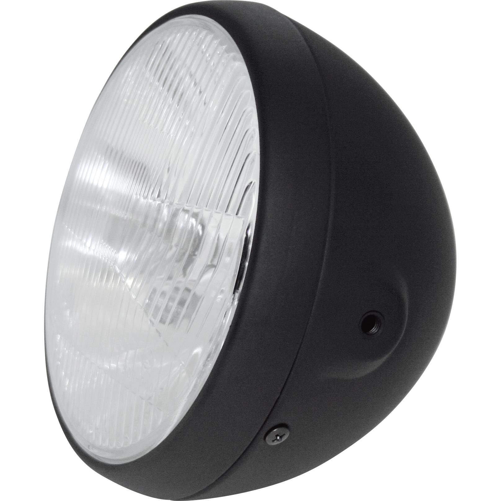 HIGHSIDER smart H4 Hauptscheinwerfer 190mm British-Style schwarz - Motorradteile & Ersatzteile - Beleuchtung