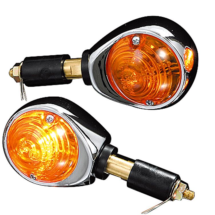 HIGHSIDER smart Lenkerendenblinkerpaar Ochsenauge 12V/H21 chrom