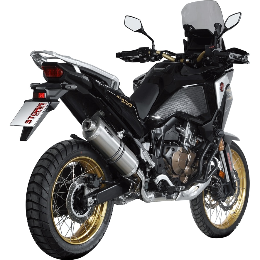 Hashiru Auspuff ST05 oval silber für Honda CRF 1100 Africa Twin - Motorradteile & Ersatzteile - Auspuff