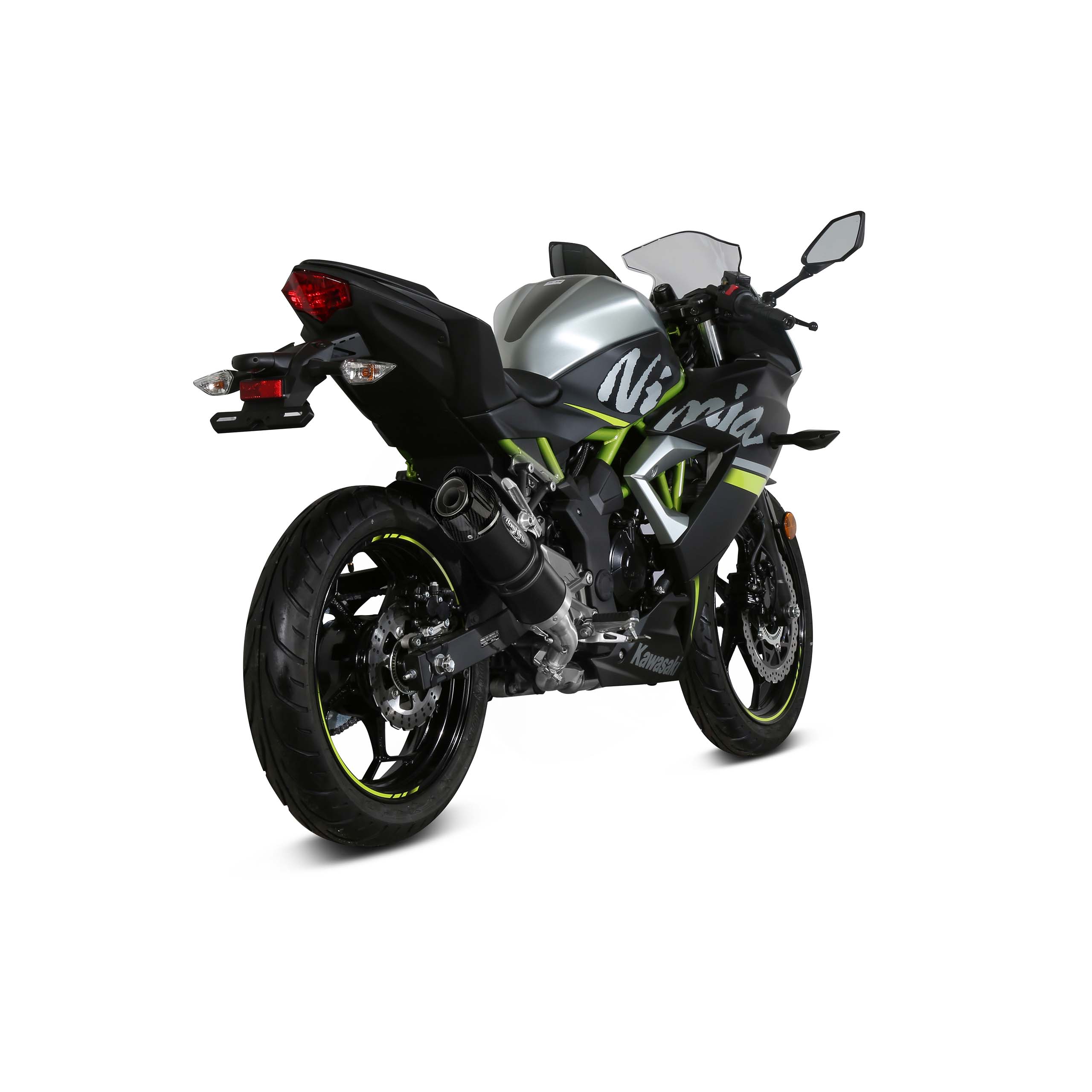 Hashiru Auspuff ST06 schwarz/carbon für Kawasaki Z/Ninja 125 - Motorradteile & Ersatzteile - Auspuff