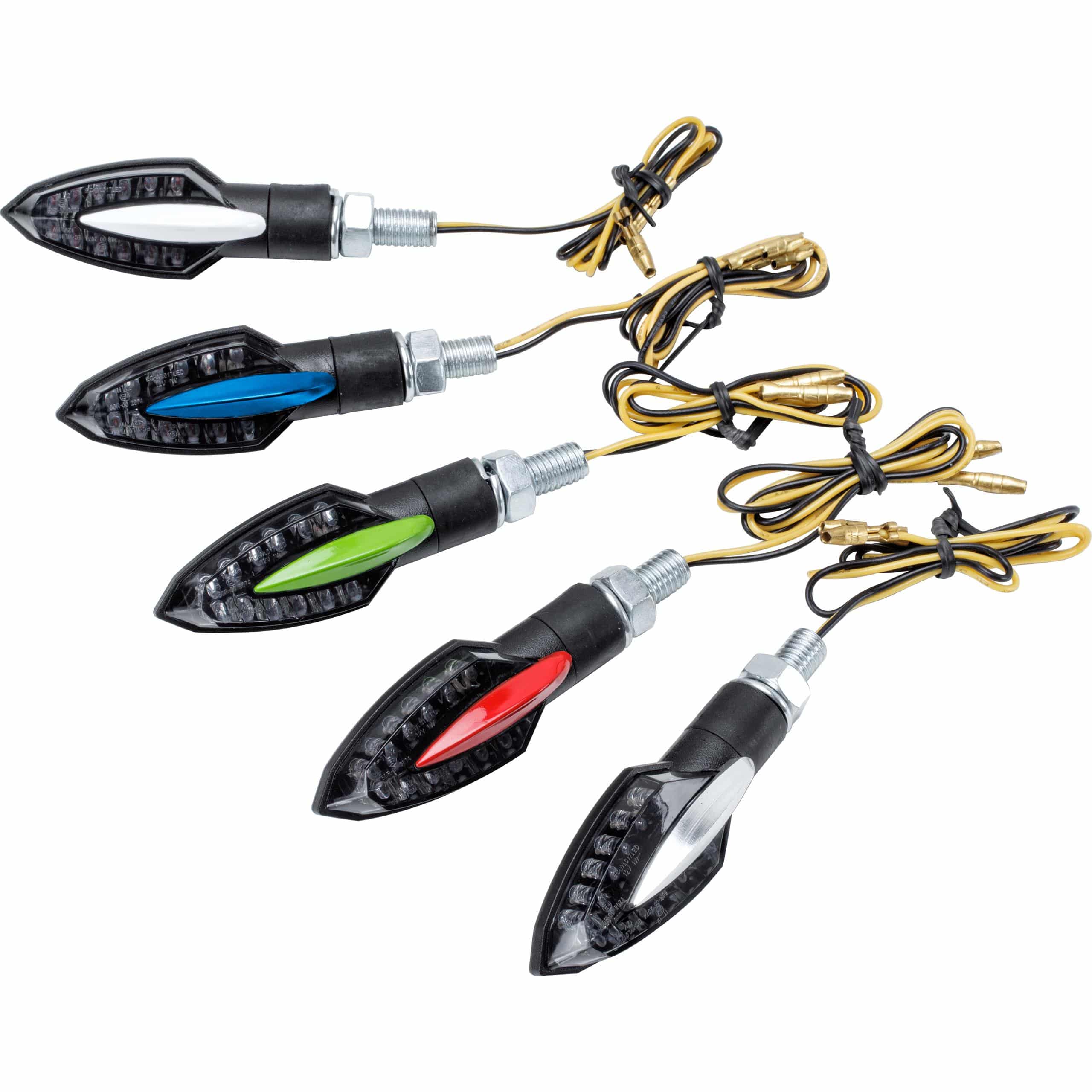 Hashiru Designblenden für LED Blinker ST11 weiß - Motorradteile & Ersatzteile - Beleuchtung