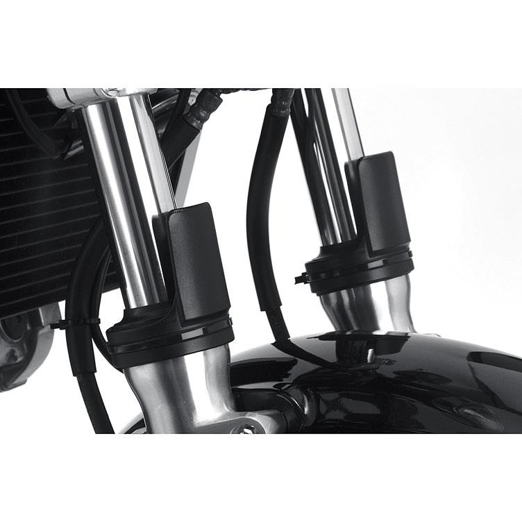 Hashiru Gabelprotektorpaar universal Ø 35-70 mm schwarz - Motorradteile & Ersatzteile - Federung & Gabel
