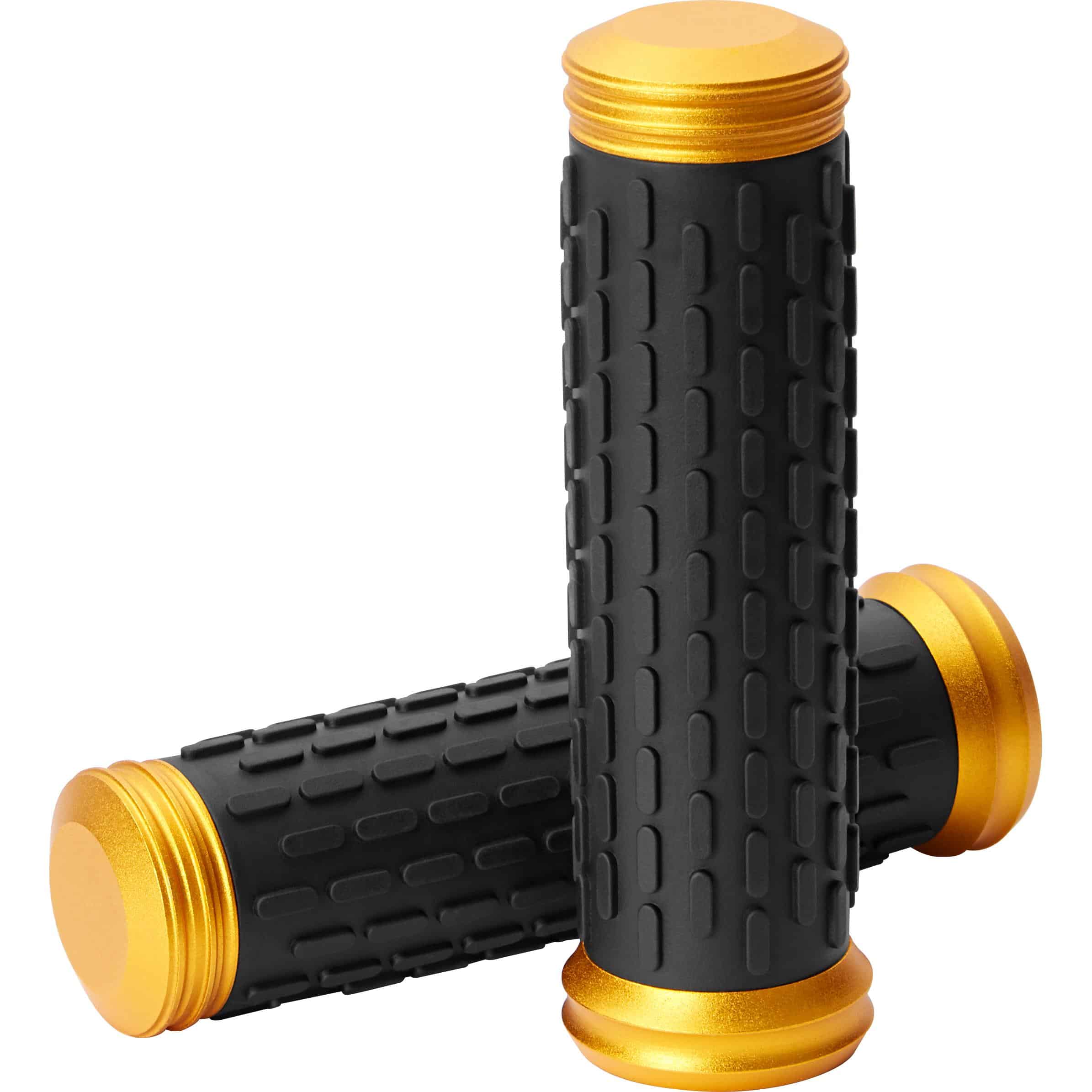 Hashiru Griffgummipaar ST06 mit Aluenden für 22mm schwarz/gold - Motorradteile & Ersatzteile - Lenker