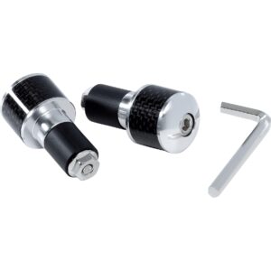 Hashiru Lenkerendenpaar Alu/Carbon ST04 für 18mm silber - Motorradteile & Ersatzteile - Lenker