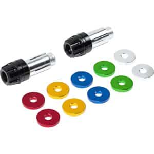 Hashiru Lenkerendenpaar mit Farbringen ST06 für 14/18mm schwarz - Motorradteile & Ersatzteile - Lenker