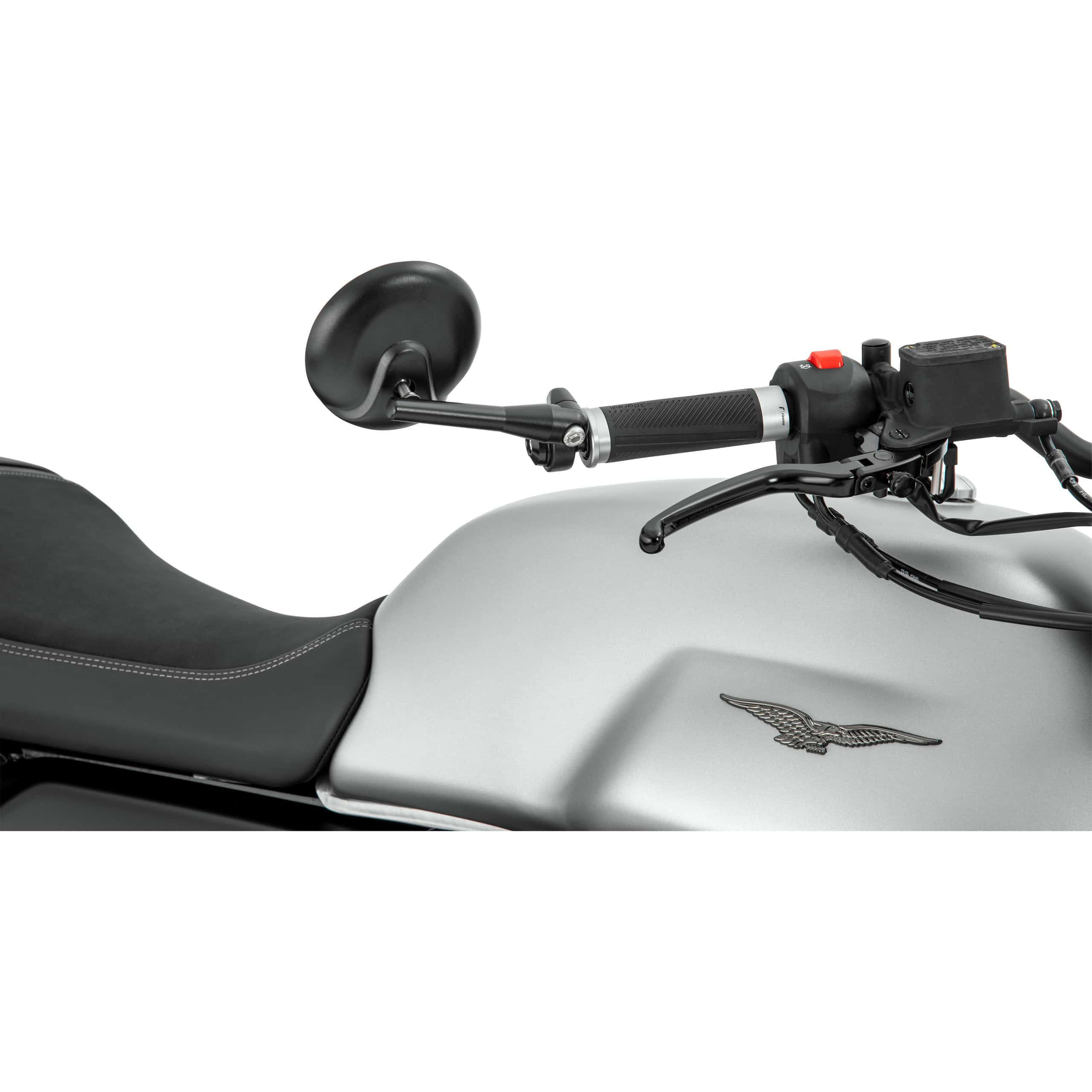 Hashiru Lenkerendenspiegel ST28 für 13-18+28mm Ø105mm schwarz - Motorradteile & Ersatzteile - Motorradspiegel