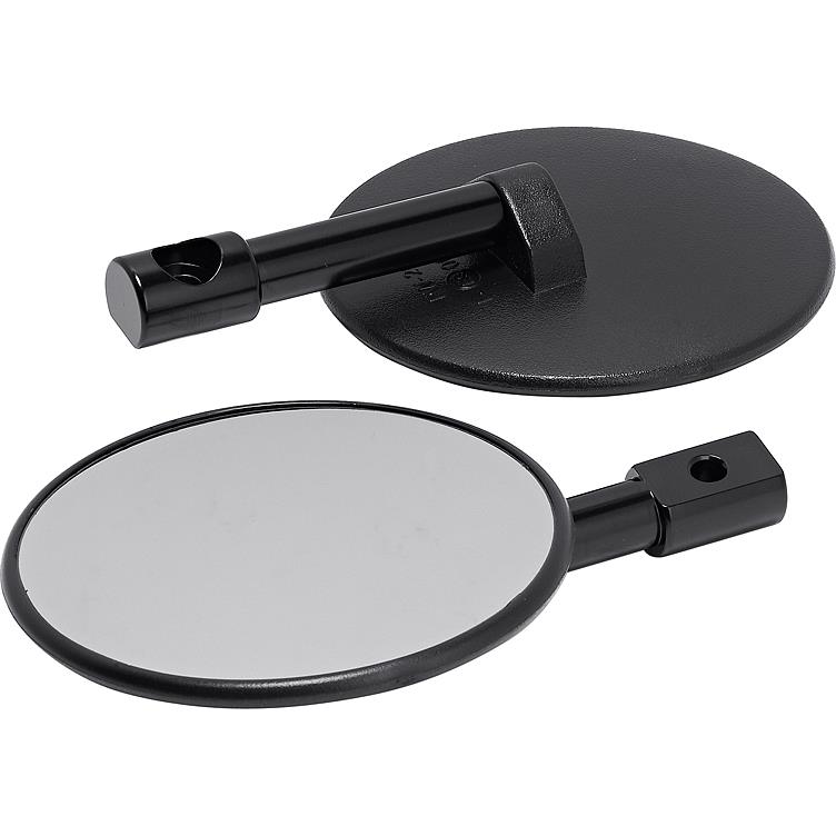 Hashiru Lenkerendenspiegelpaar M6 ST10 Ø94mm schwarz - Motorradteile & Ersatzteile - Motorradspiegel