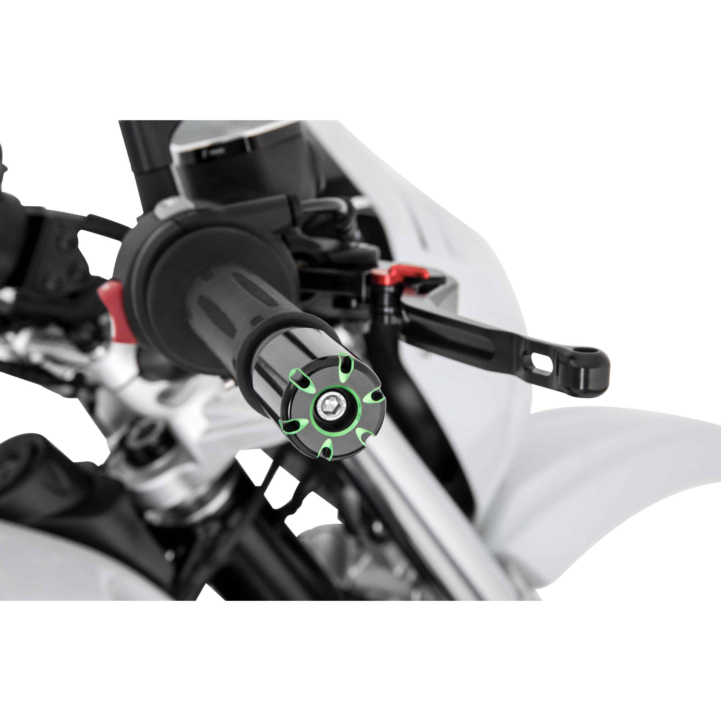 Hashiru Lenkergewichte Alu ST05 für 12/14/18mm schwarz/grün - Motorradteile & Ersatzteile - Lenker