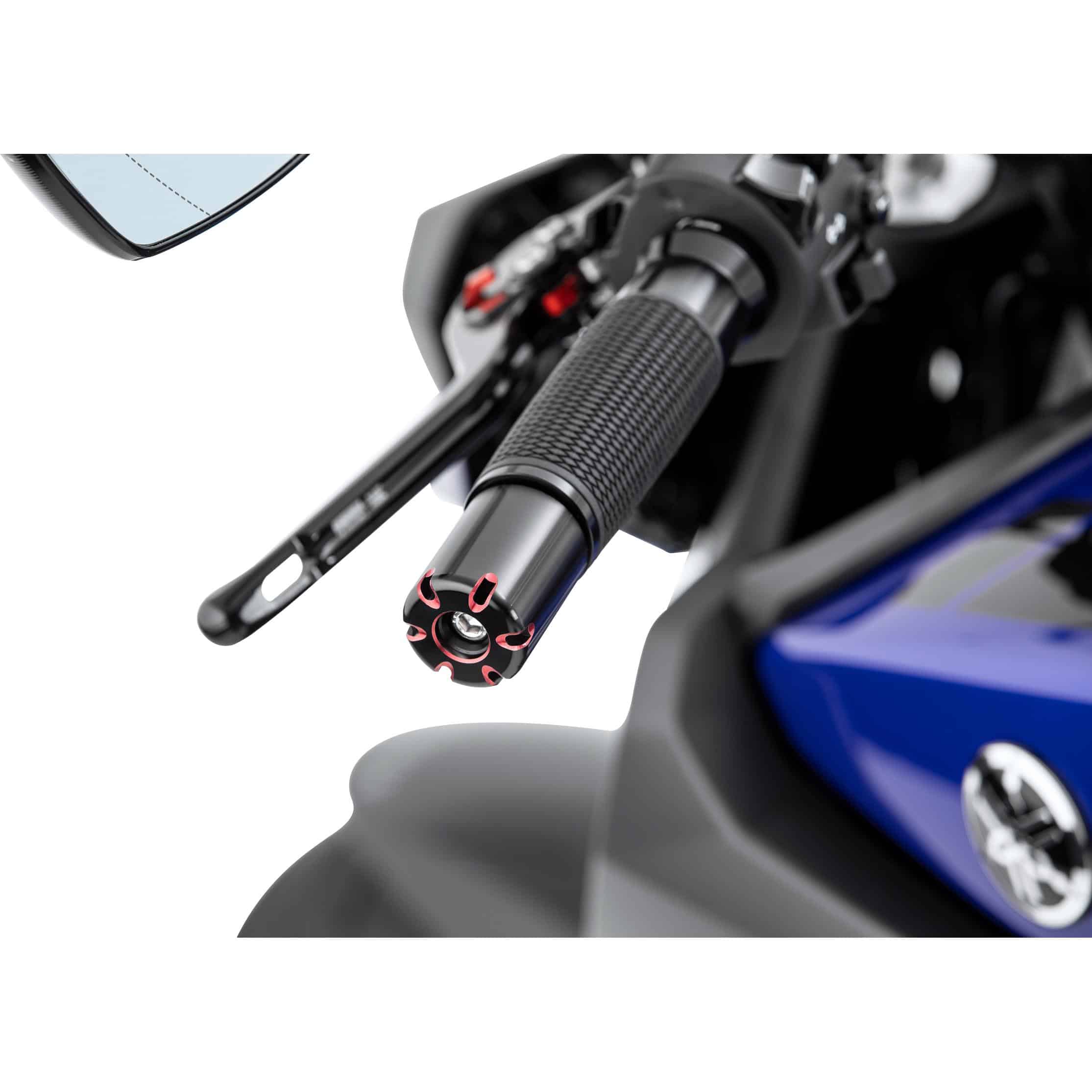 Hashiru Lenkergewichte Alu ST05 für 12/14/18mm schwarz/rot - Motorradteile & Ersatzteile - Lenker