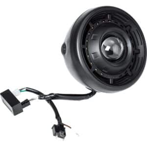 Hashiru Utha Hauptscheinwerfer mit LED Ring schwarz seitlich - Motorradteile & Ersatzteile - Beleuchtung