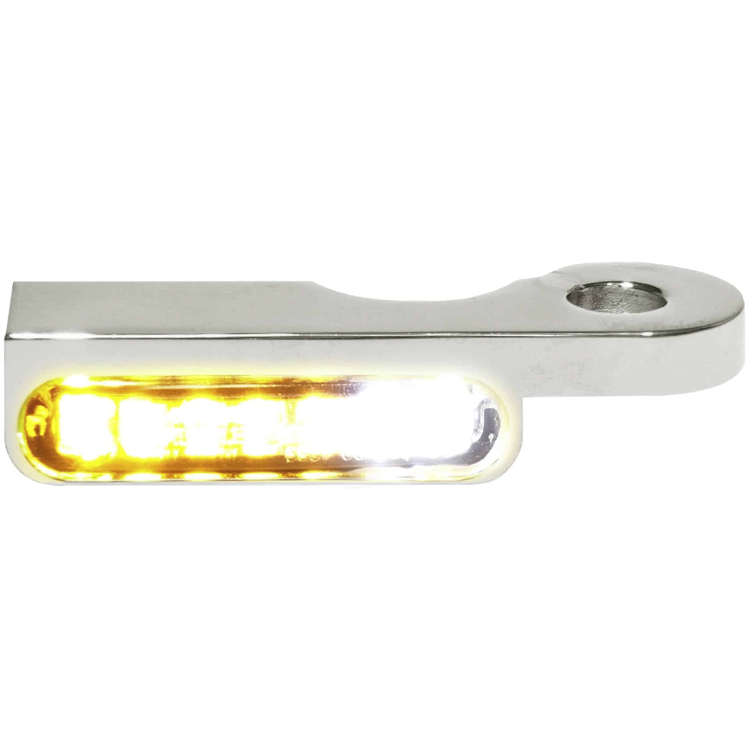 HeinzBikes LED Alu Blinker/Positionspaar für Harley Dyna 1996- chrom - Motorradteile & Ersatzteile - Beleuchtung
