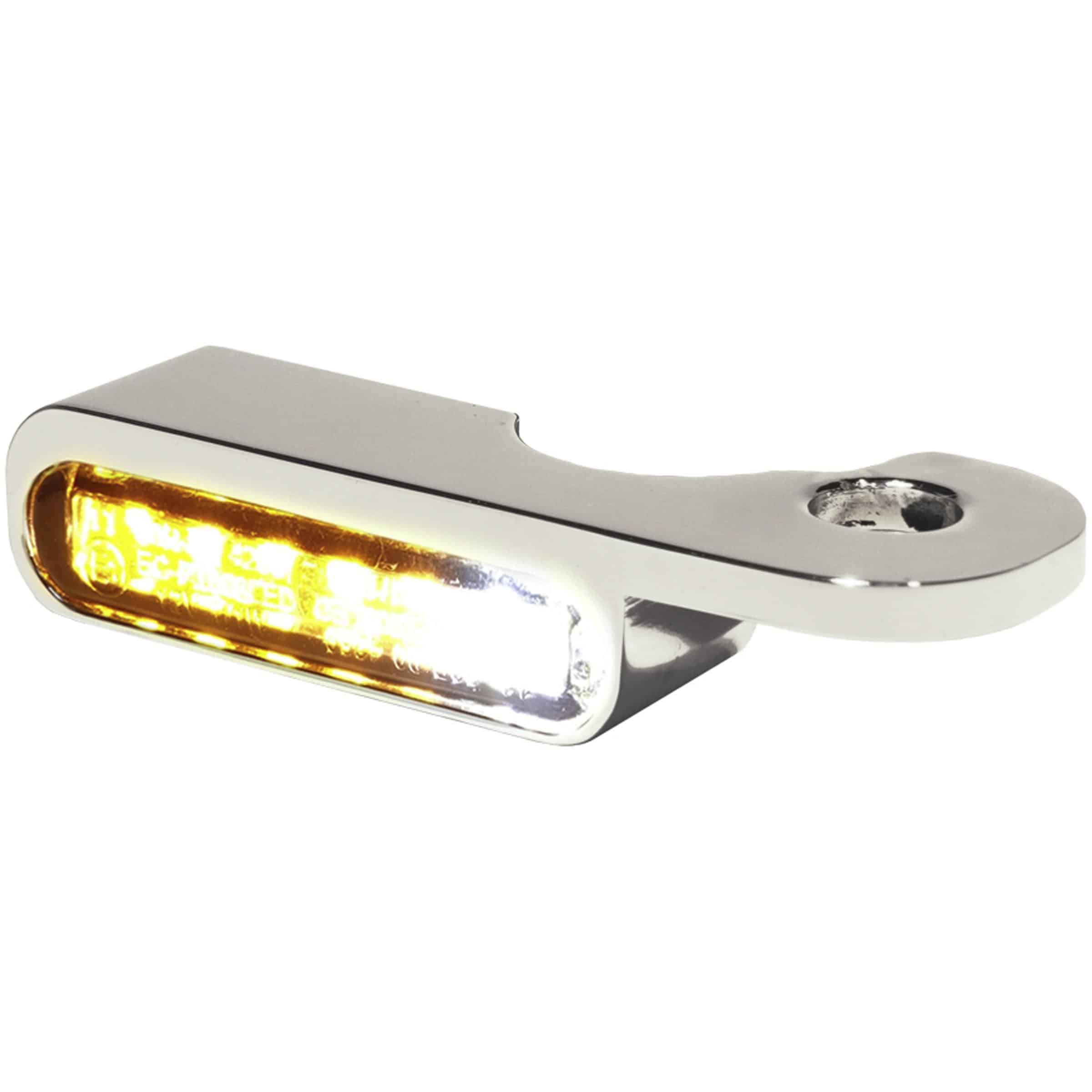 HeinzBikes LED Alu Blinker/Positionspaar für Harley Rod chrom - Motorradteile & Ersatzteile - Beleuchtung