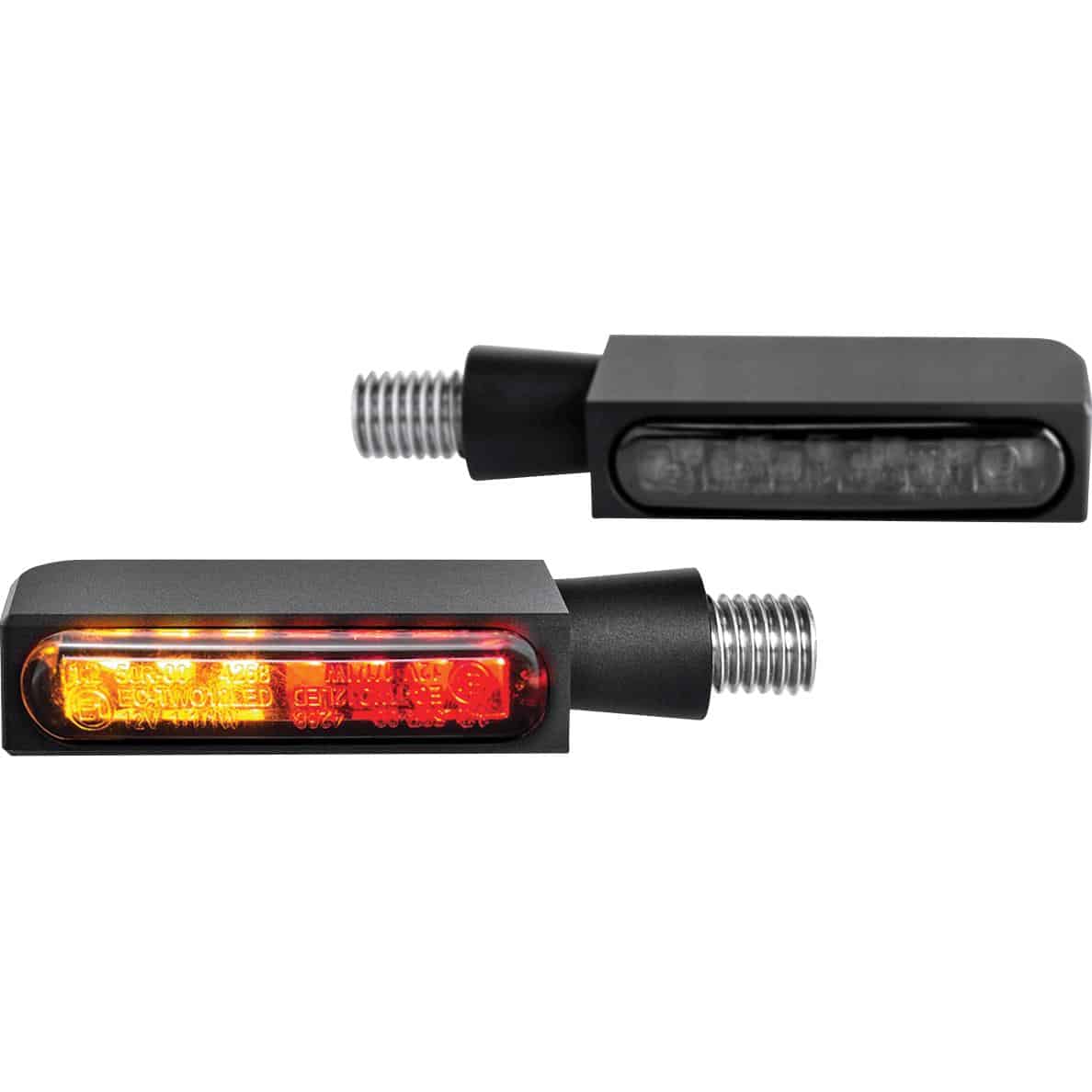 HeinzBikes LED Alu Blinker/Rücklicht Block Line M8 schwarz - Motorradteile & Ersatzteile - Beleuchtung