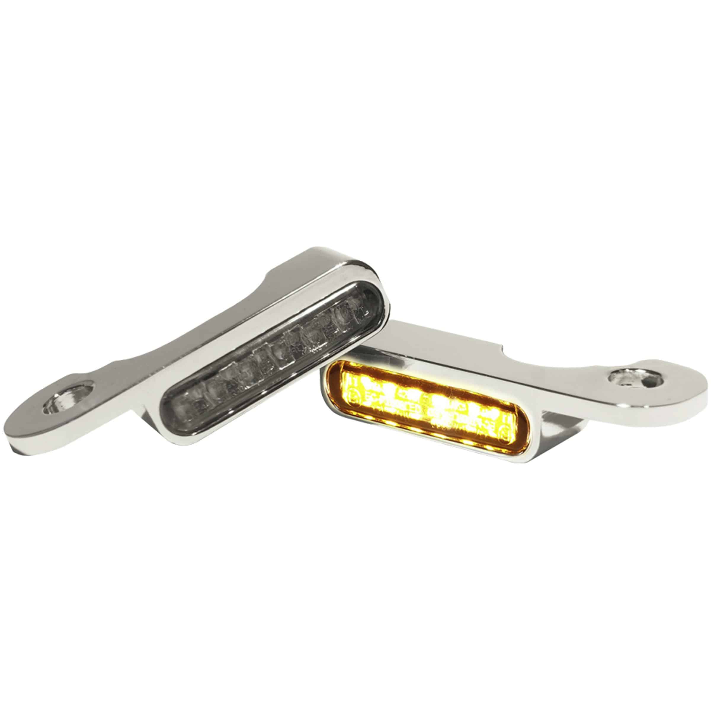 HeinzBikes LED Alu Blinkerpaar vorne chrom für Touring Hydrau 2000-2008 - Motorradteile & Ersatzteile - Beleuchtung