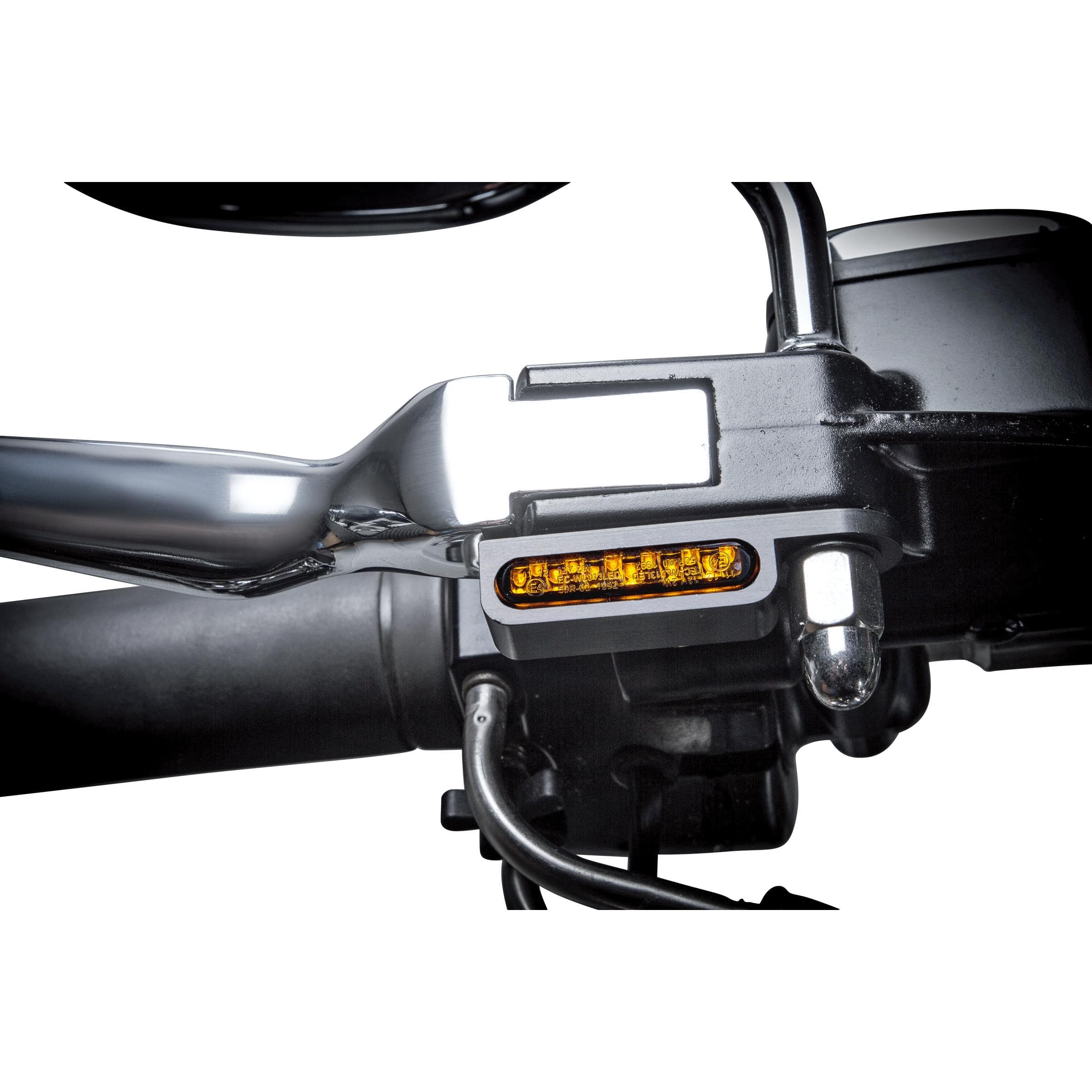 HeinzBikes LED Alu Blinkerpaar vorne für Harley Dyna 1996- schwarz - Motorradteile & Ersatzteile - Beleuchtung
