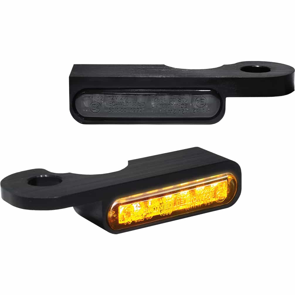 HeinzBikes LED Alu Blinkerpaar vorne schwarz für Harley Touring 2021- - Motorradteile & Ersatzteile - Beleuchtung