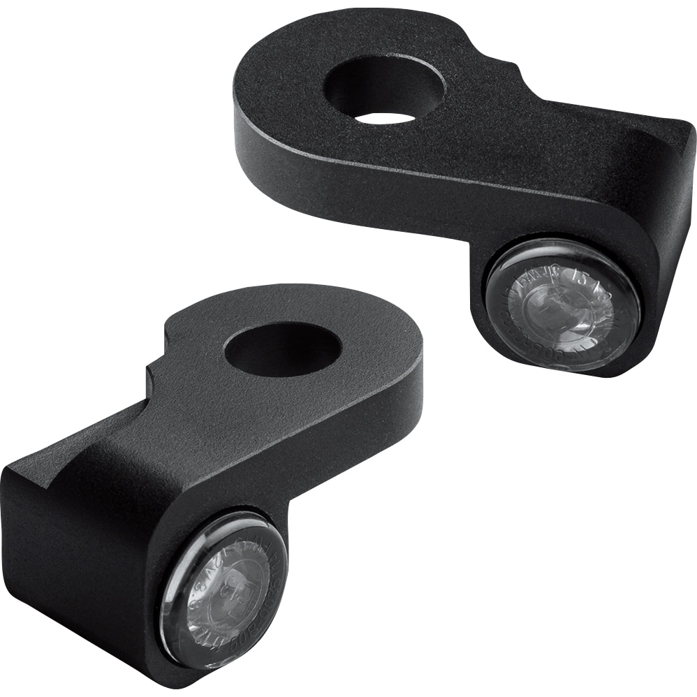 HeinzBikes LED Armaturenblinkerpaar Nano für Harley Rod schwarz - Motorradteile & Ersatzteile - Beleuchtung