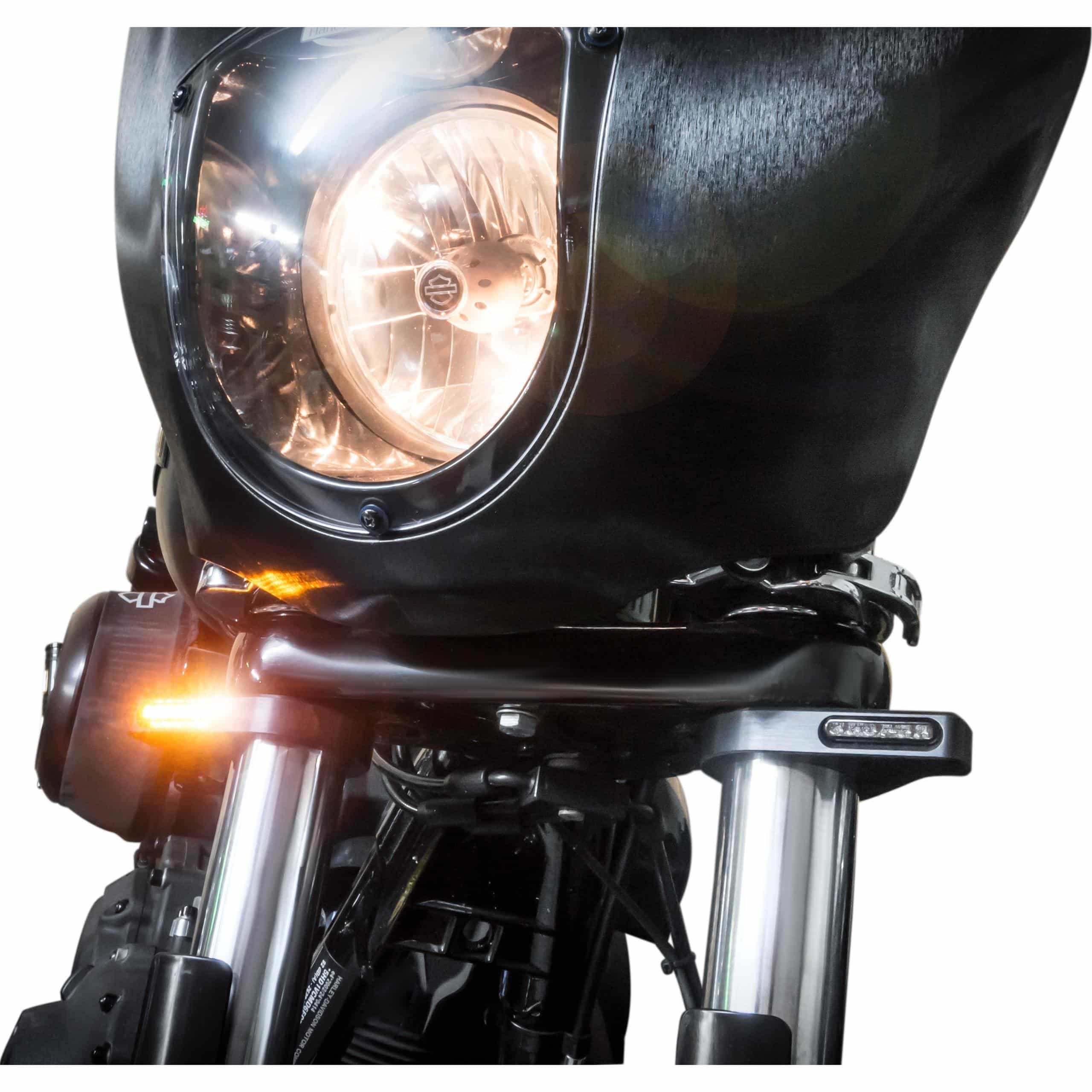 HeinzBikes LED Blinkerpaar ZC-Line Classic für Gabel 47-49mm schwarz - Motorradteile & Ersatzteile - Beleuchtung