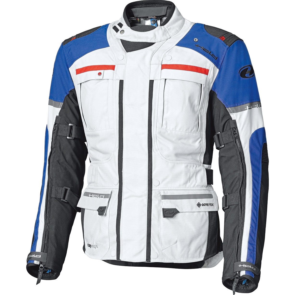 Held Carese Evo Textiljacke grau/blau L - Motorradbekleidung - Motorradjacken