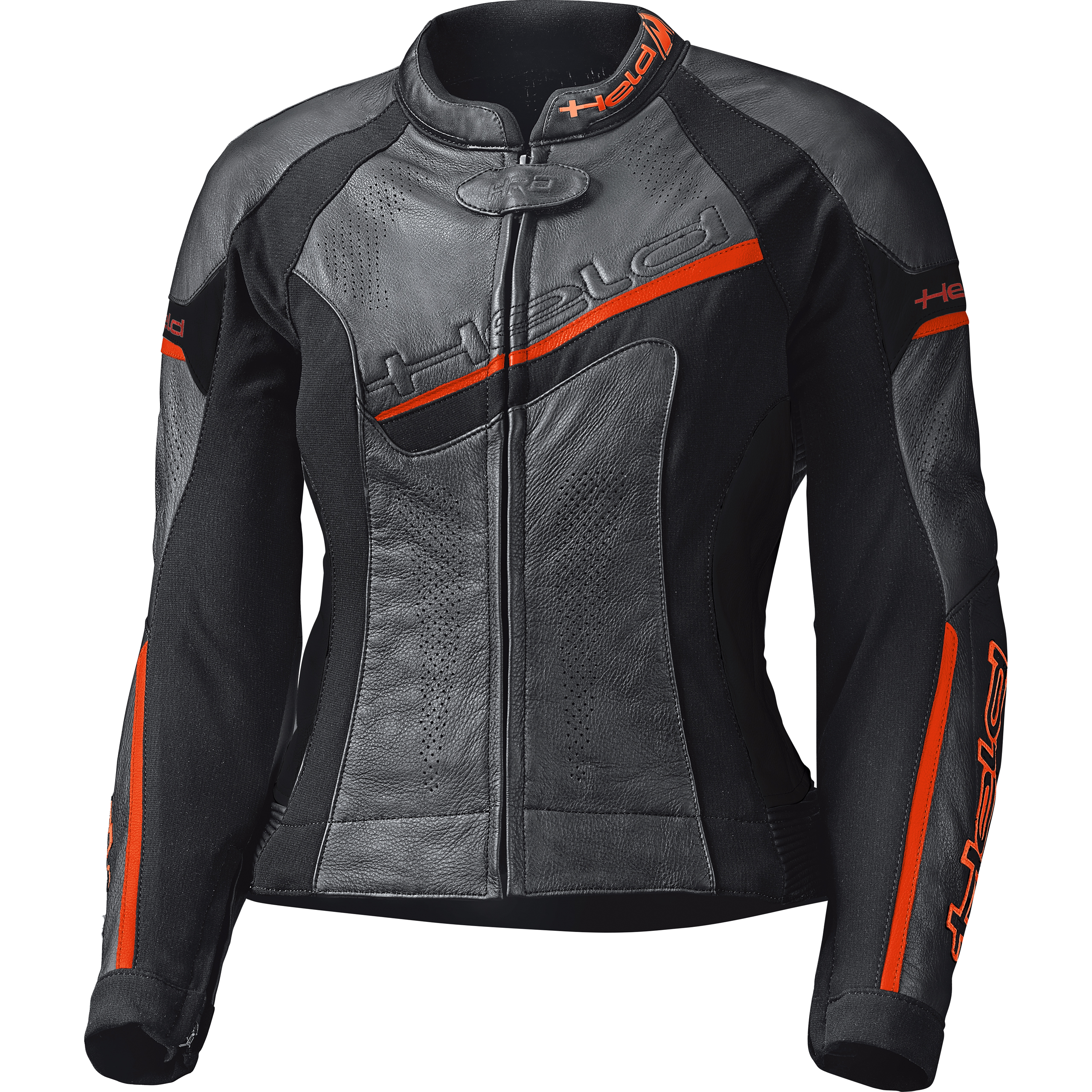 Held Debbie II Damen Lederjacke schwarz/neonrot 34 - Motorradbekleidung - Motorradjacken