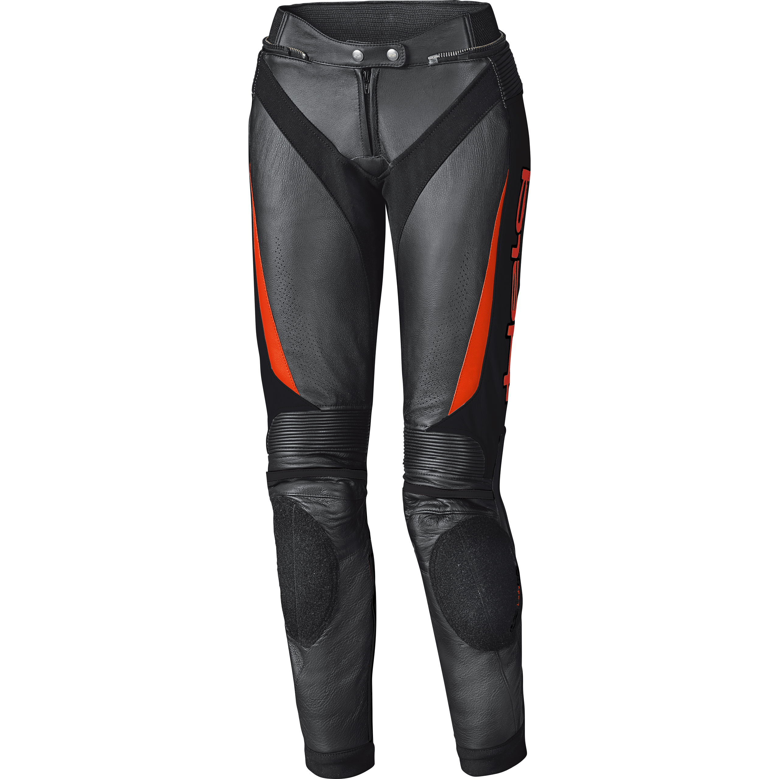 Held Lane II Damen Lederhose schwarz/neonrot 46 - Motorradbekleidung - Motorradhosen