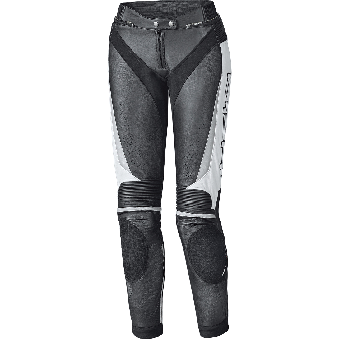 Held Lane II Damen Lederhose schwarz/weiß 23 (46 kurz) - Motorradbekleidung - Motorradhosen