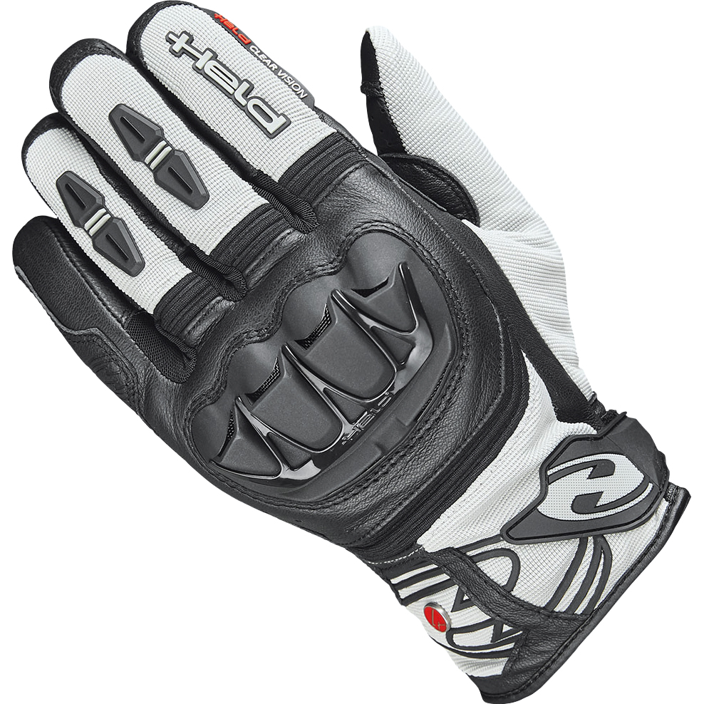 Held Sambia 2in1 Evo Leder-/Textilhandschuh kurz grau (kurze Fing - Motorradbekleidung - Motorradhandschuhe